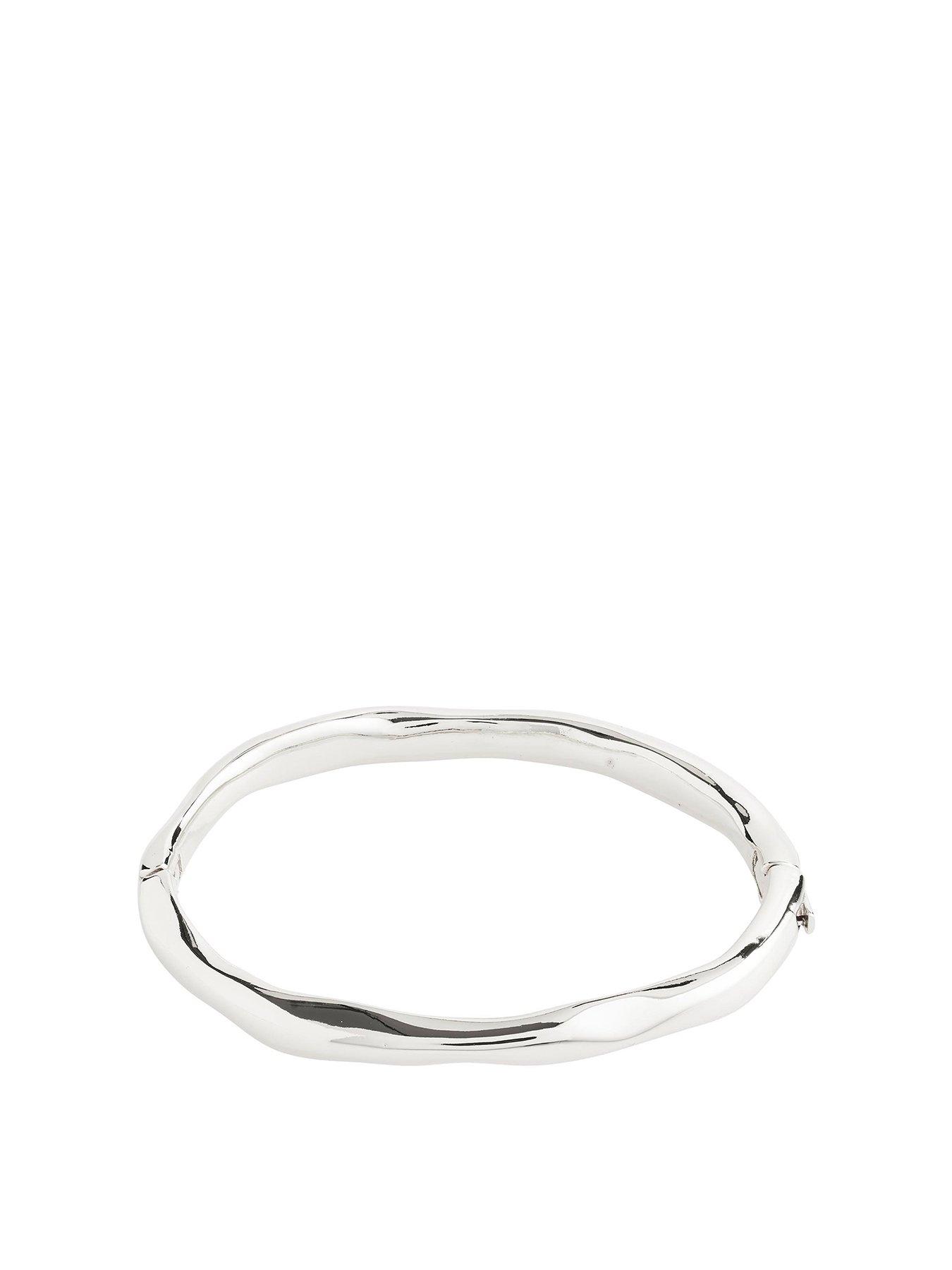 Product photograph of Pilgrim Light Bangle Silver-plated from very.co.uk
