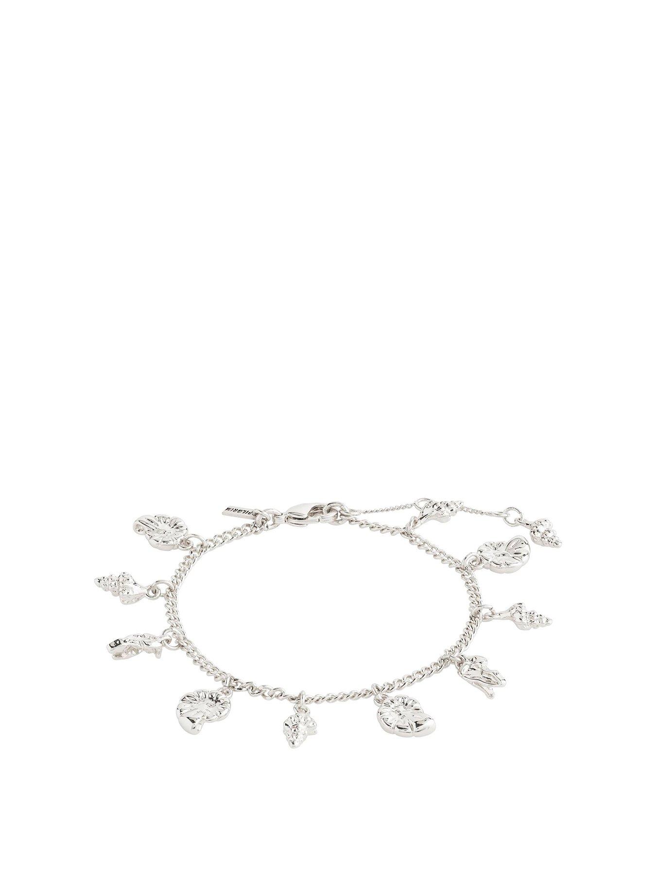Product photograph of Pilgrim Sea Bracelet Silver-plated from very.co.uk