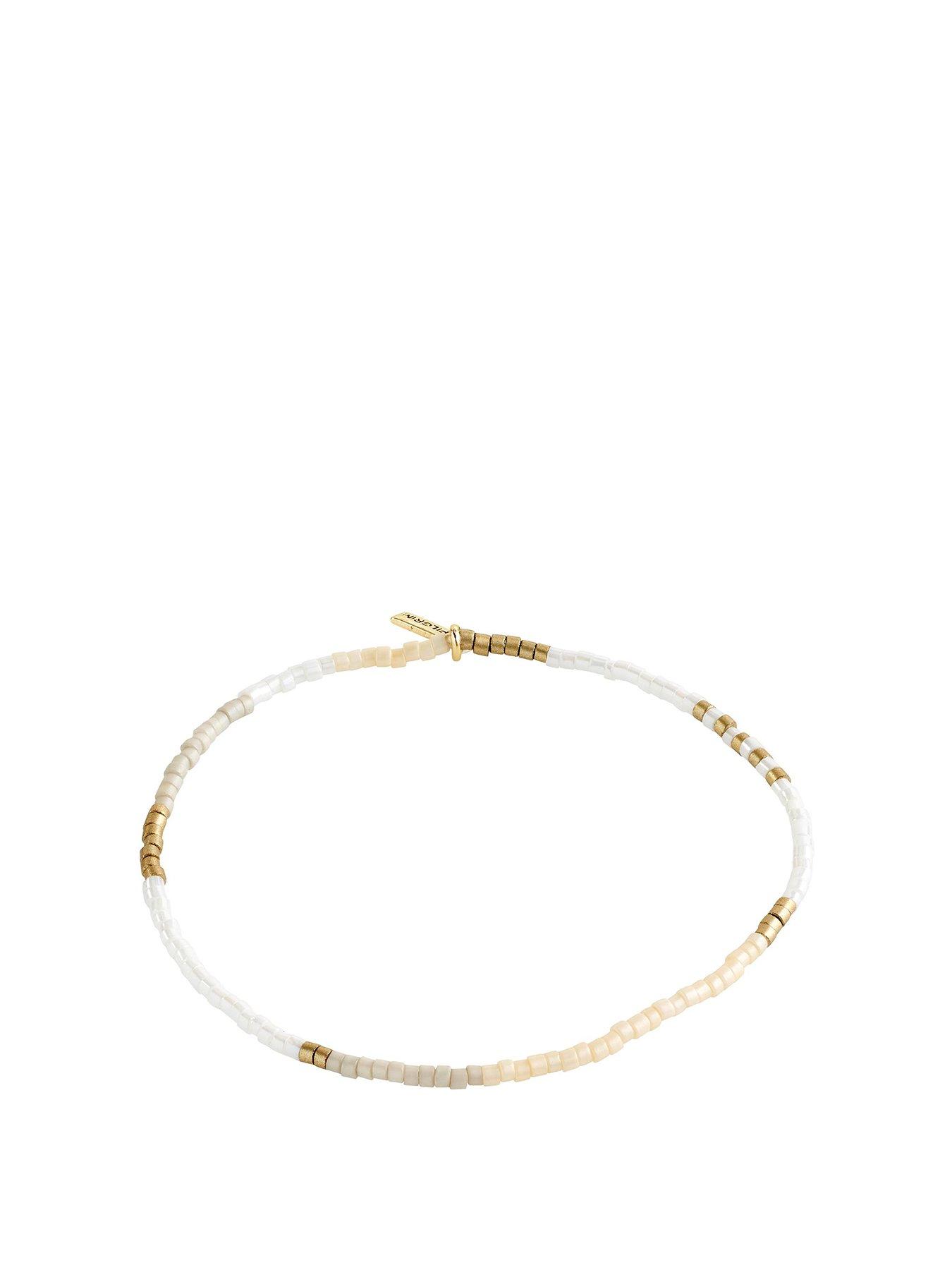 Product photograph of Pilgrim Alison Bracelet White Gold-plated from very.co.uk