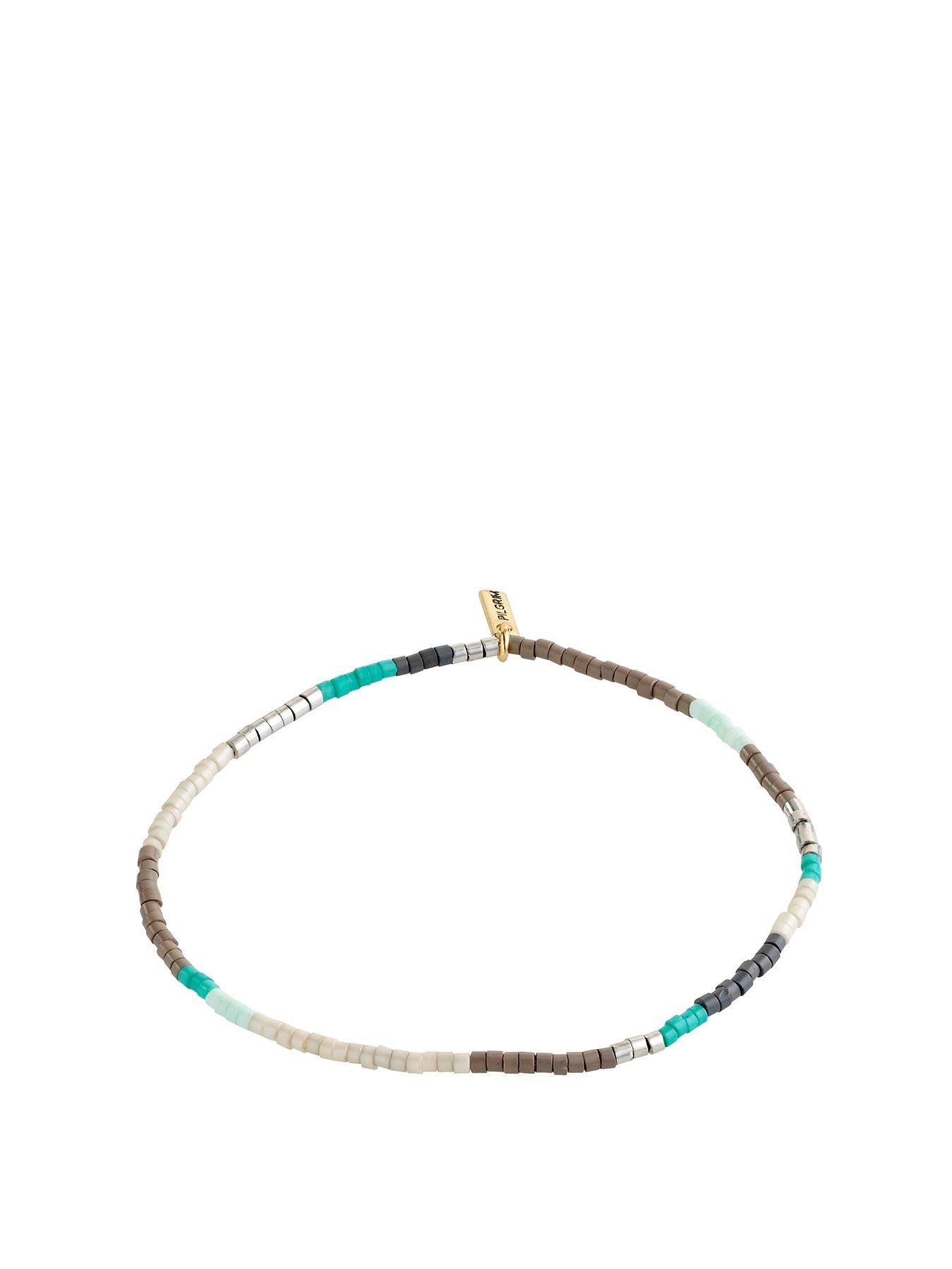 Product photograph of Pilgrim Alison Bracelet Mint Gold-plated from very.co.uk