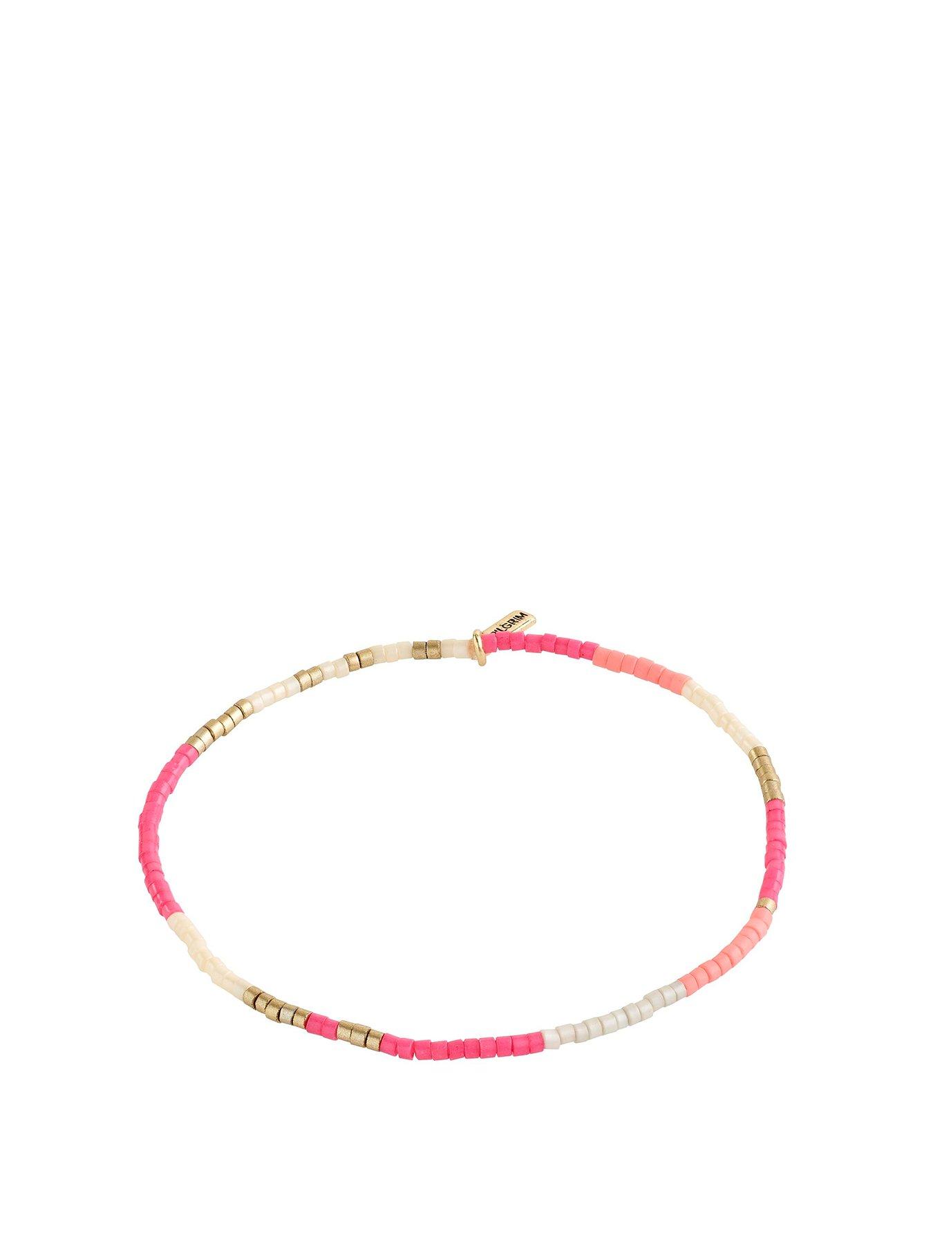 Product photograph of Pilgrim Alison Bracelet Pink Gold-plated from very.co.uk