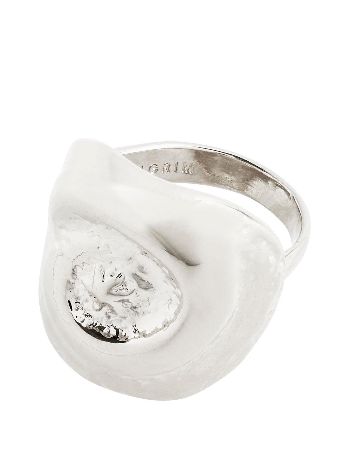 Product photograph of Pilgrim Sea Ring Silver-plated from very.co.uk