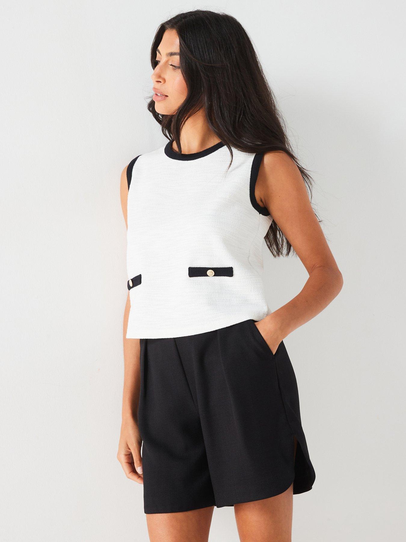 Image 5 of 6 of V by Very Jersey Mono Button Sleeveless Top
