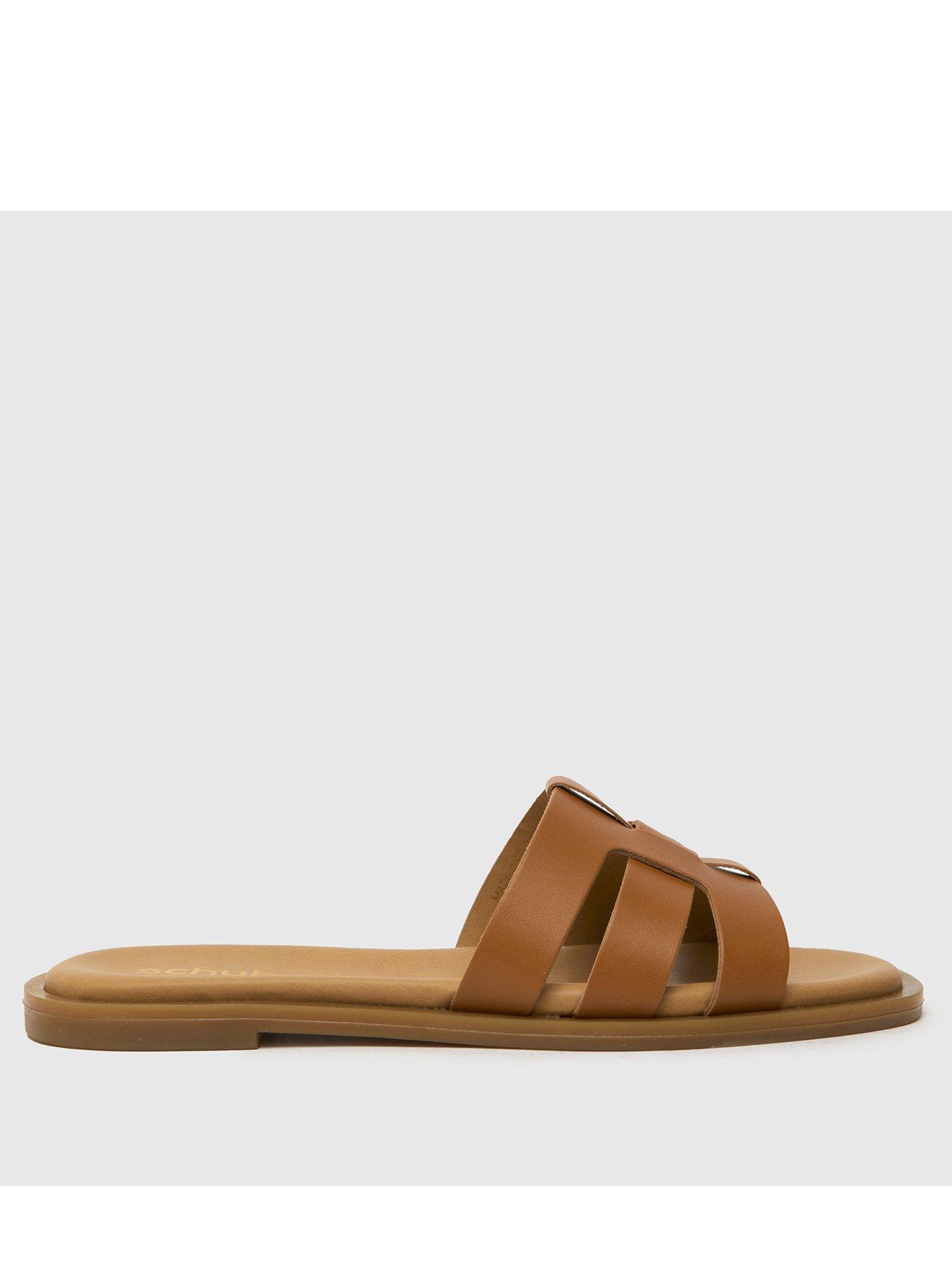 Schuh Tierney Leather Mule Sandal - Tan | Very.co.uk