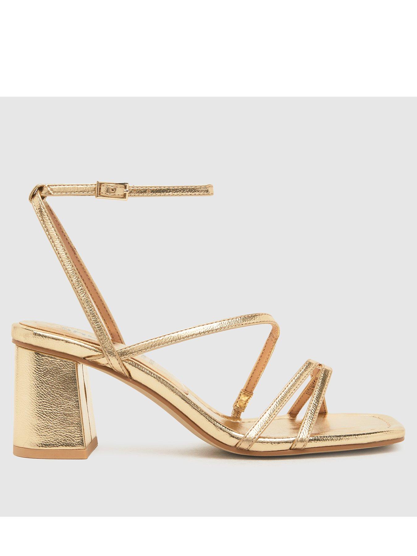 Sully Strappy Block Heel Sandal Gold