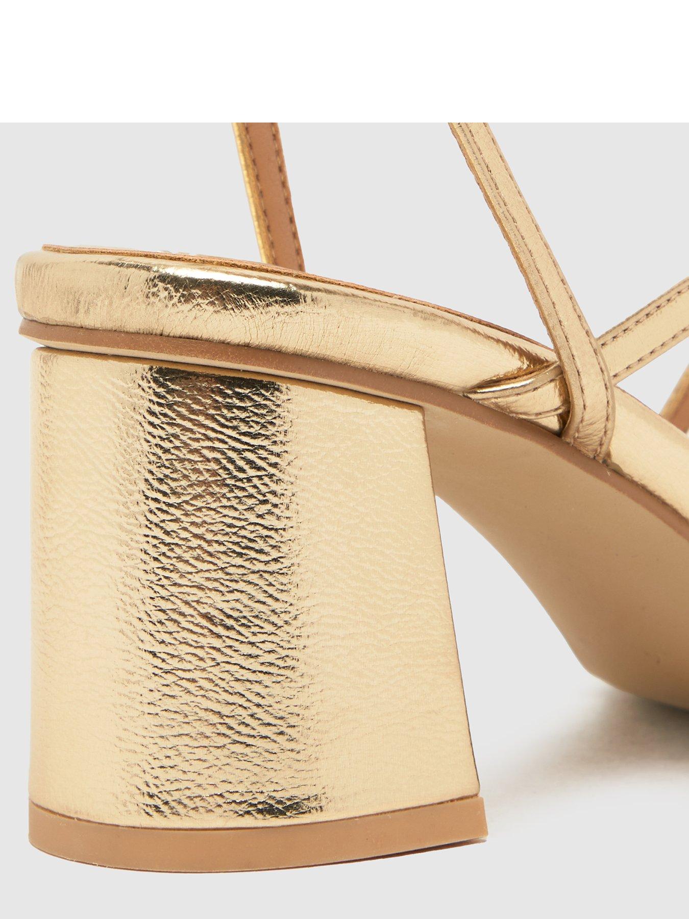 Sully Strappy Block Heel Sandal Gold