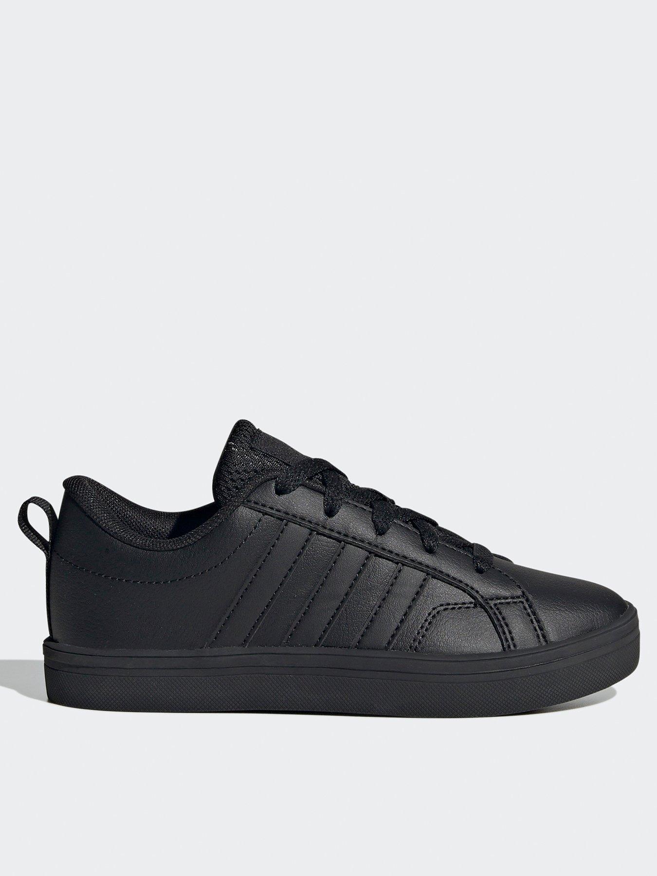 Adidas black junior trainers best sale