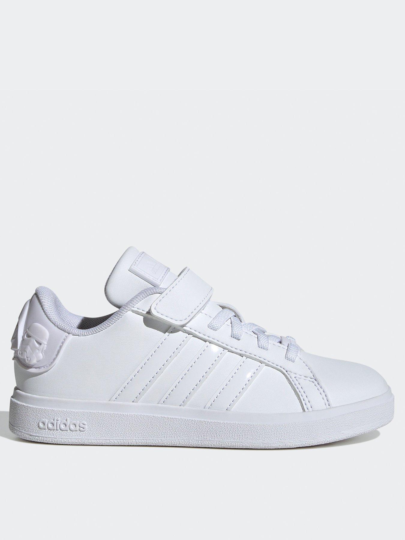 undefined Kid's Star Wars Grand Court 2.0 Elasticated Trainers - White