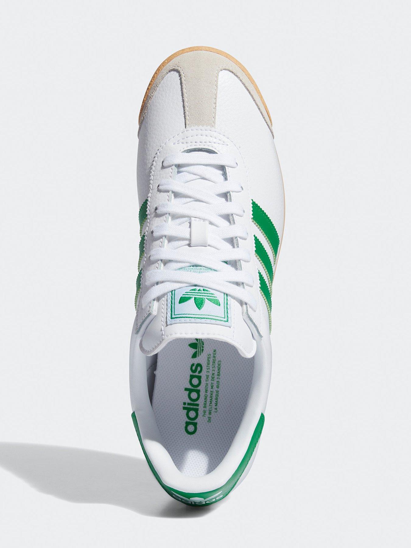 adidas Originals Men's Samoa Trainer - White/green | Very.co.uk