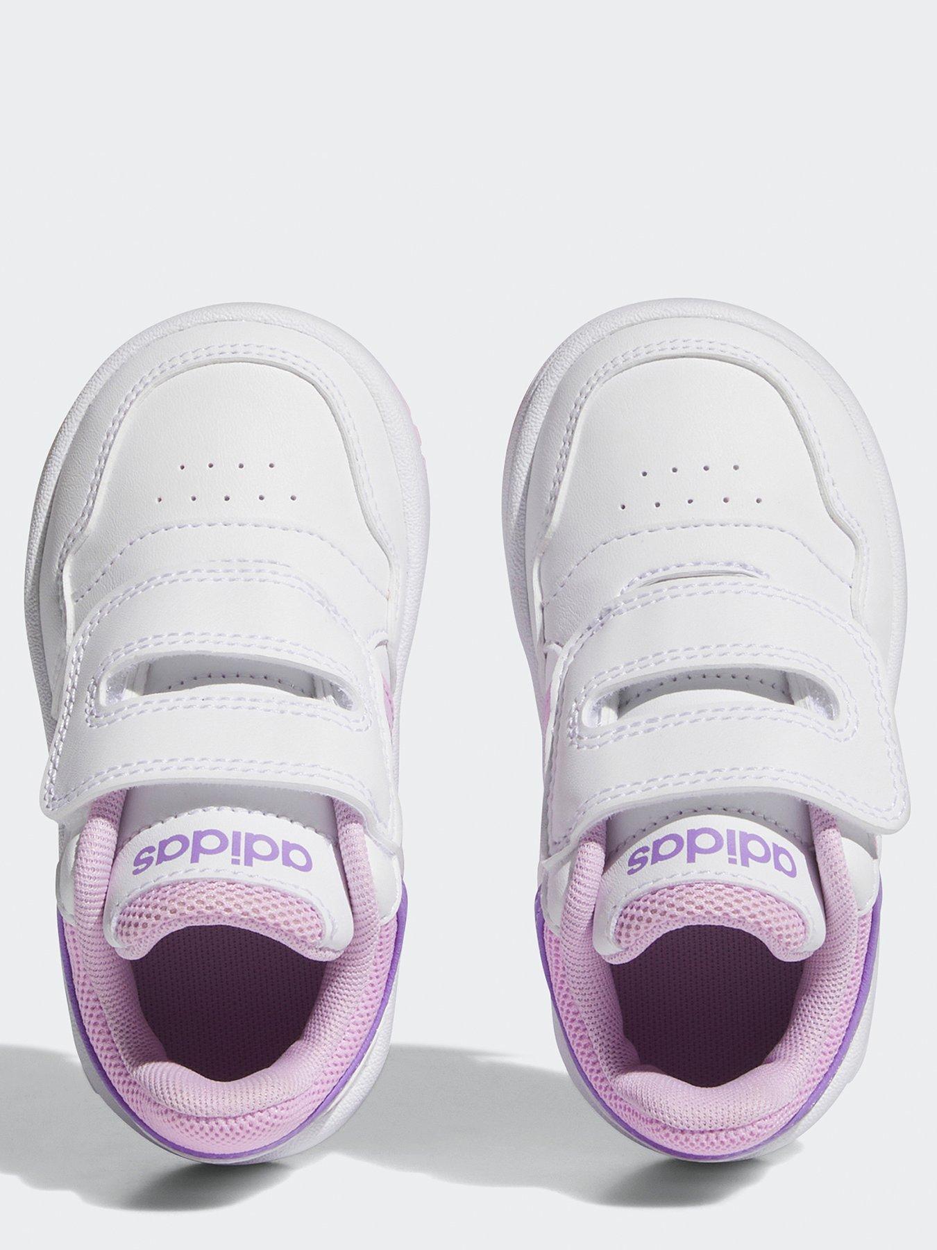 adidas Sportswear Infant Hoops 3.0 Velcro Trainers White lilac Very