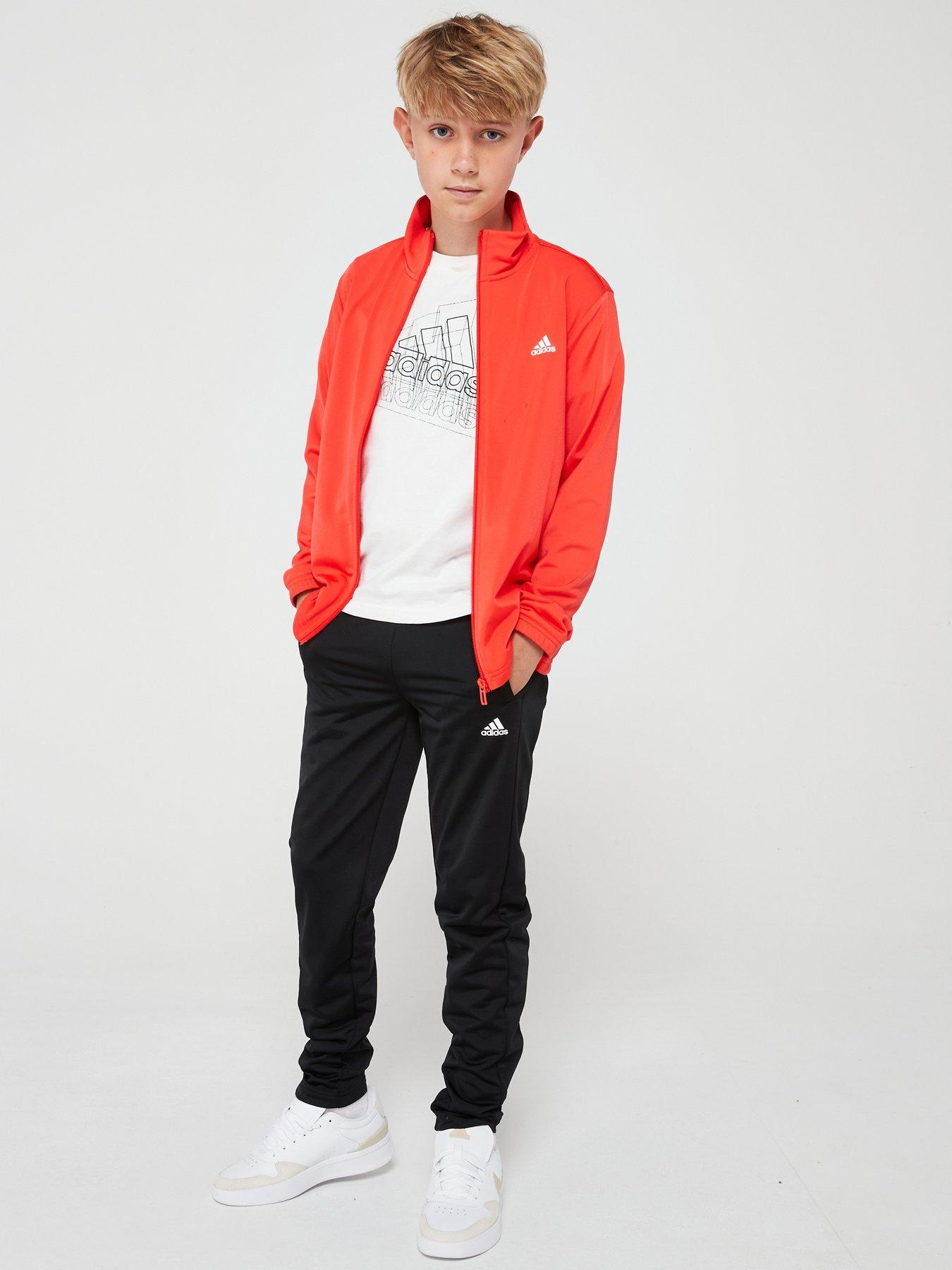 Image 1 of 5 of adidas Sportswear Junior Boys Essentials Tracksuit - Red
