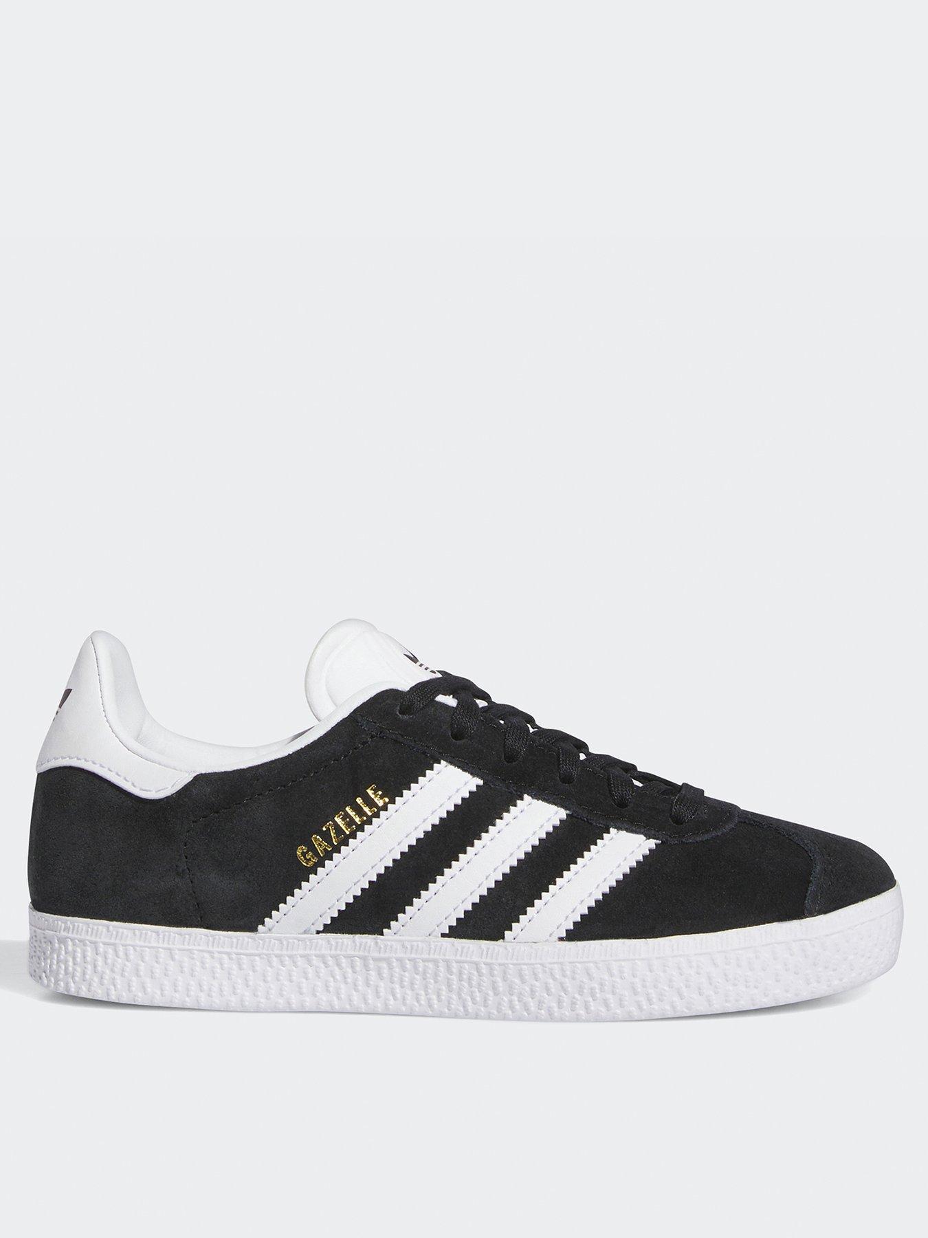 undefined Kids Unisex Gazelle Trainers - Black/White
