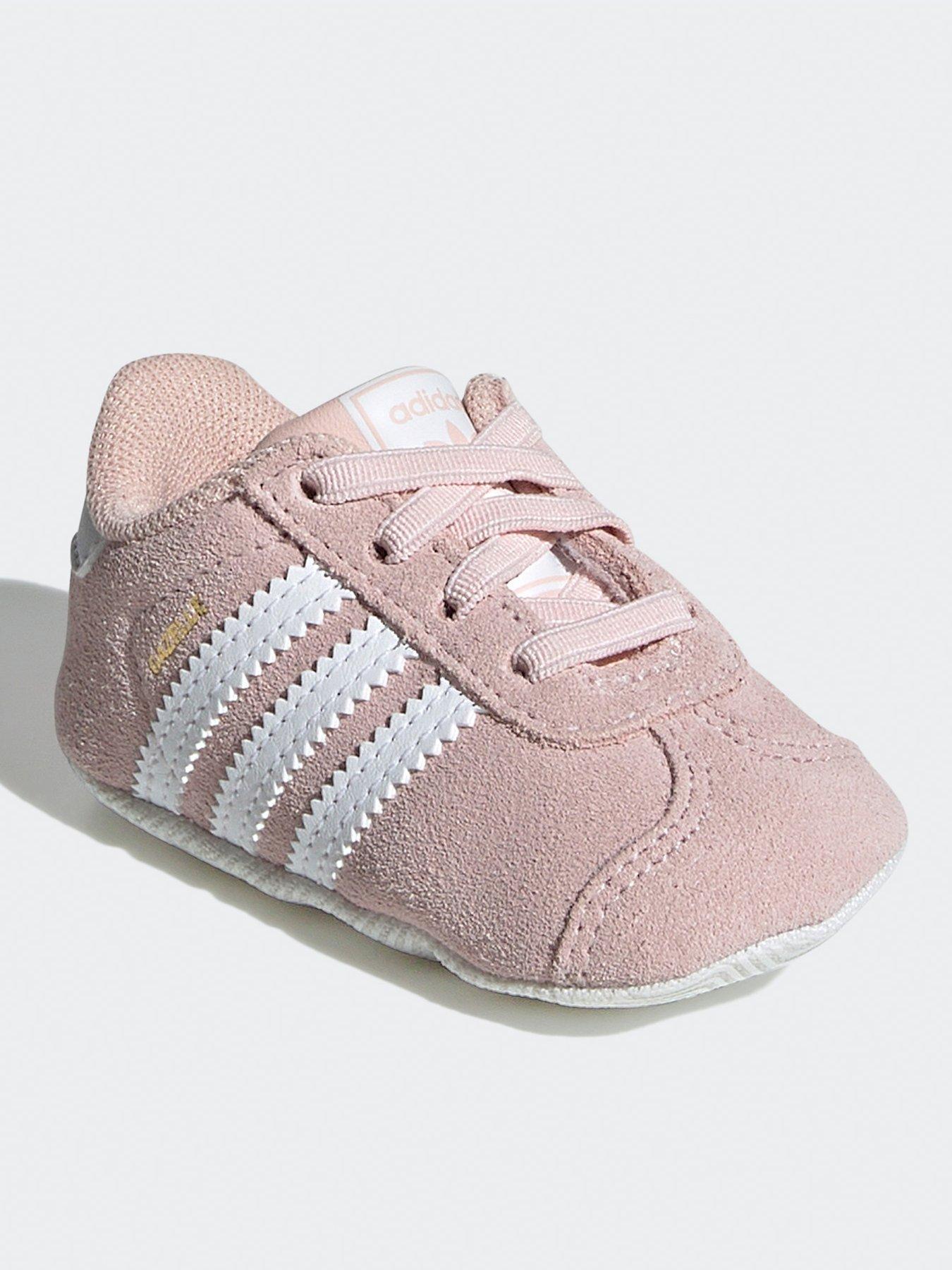 adidas Originals Baby Gazelle Crib Trainers Pink Very