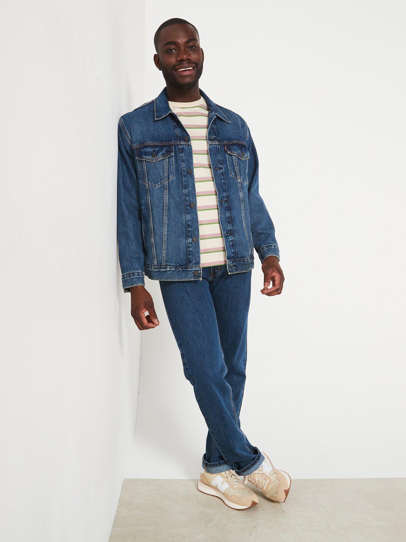 Levi's Levis 505 Regular Straight Fit Jeans - Med Sw - Dark Blue