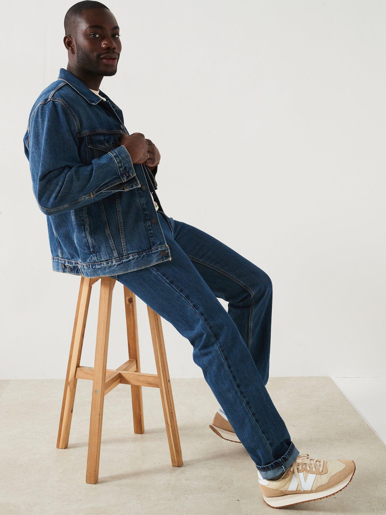 Levi's Levis 505 Regular Straight Fit Jeans - Med Sw - Dark Blue