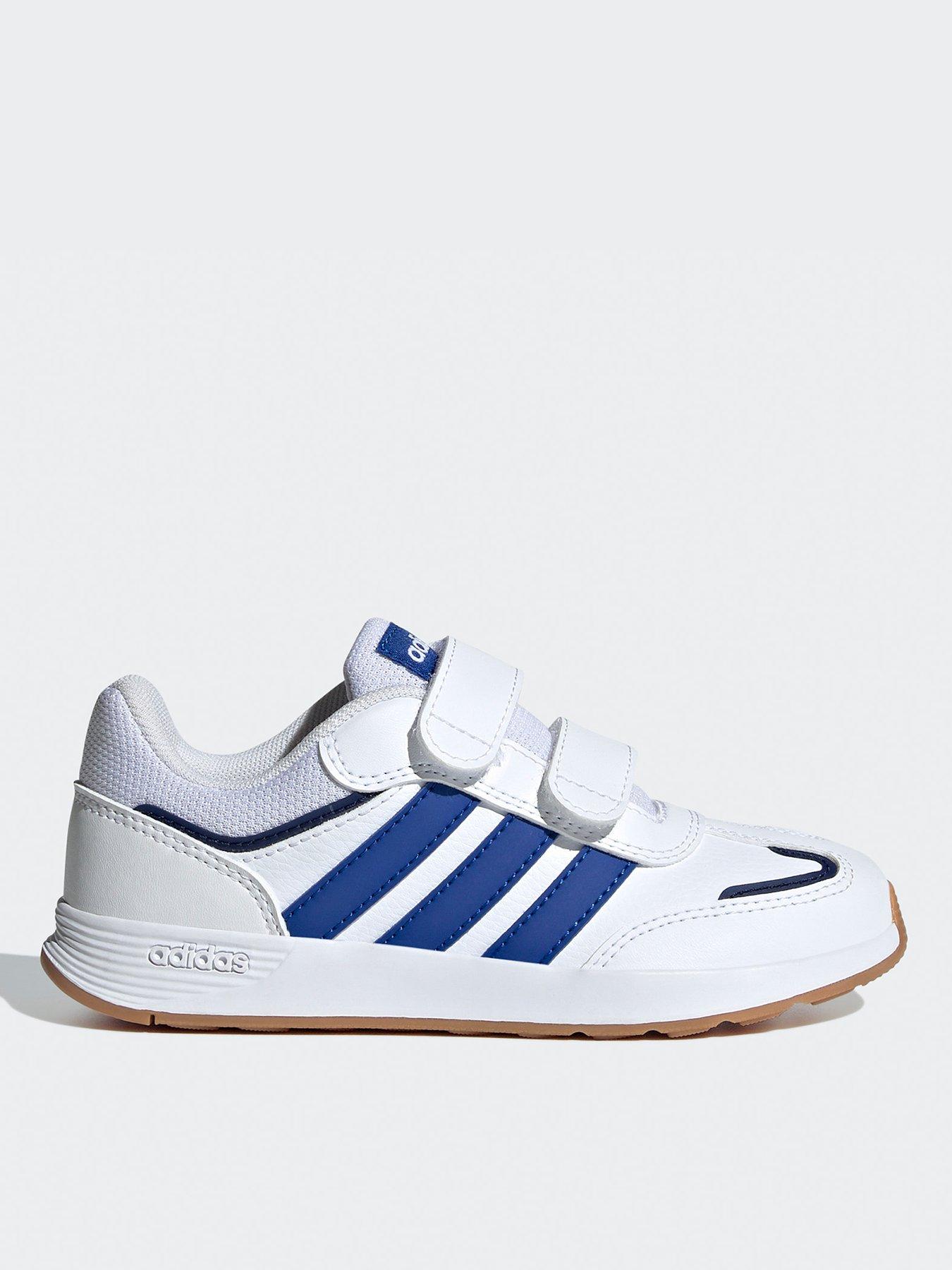 adidas Sportswear Kids Tensaur Switch Trainers - White/blue, White/Blue, Size 12 Younger