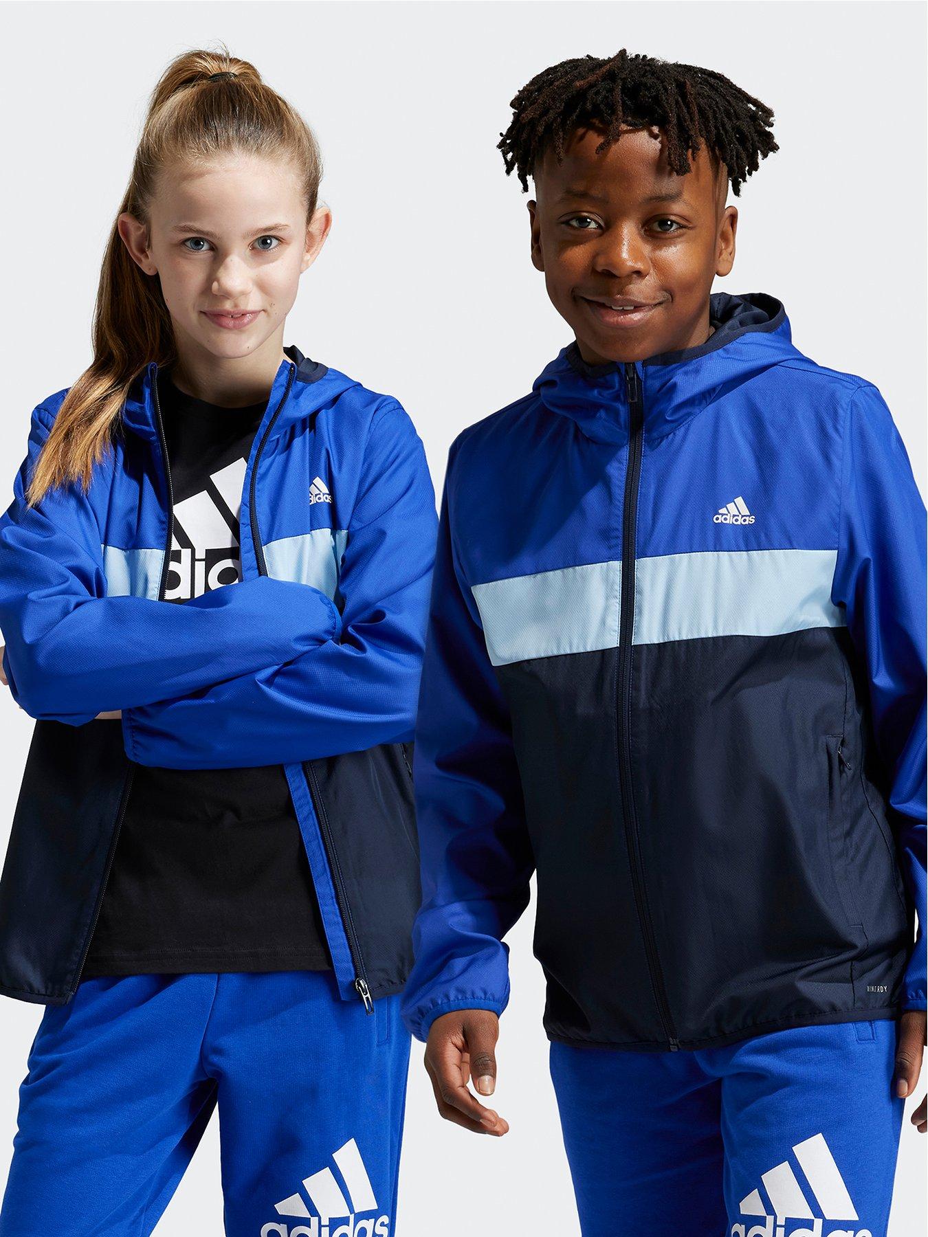 adidas Sportswear Junior Boys Tiberio Full Zip Hoodie Blue Very