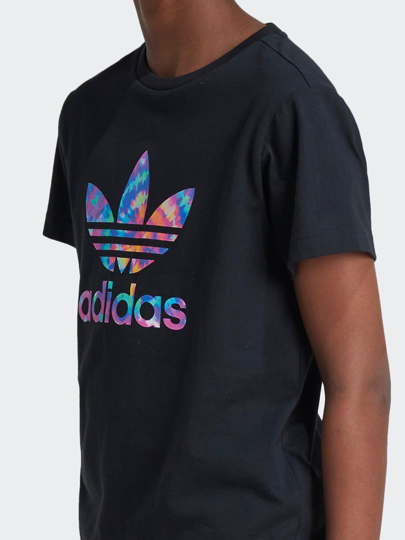 adidas Originals Juniors Tie Dye Trefoil T shirt Very