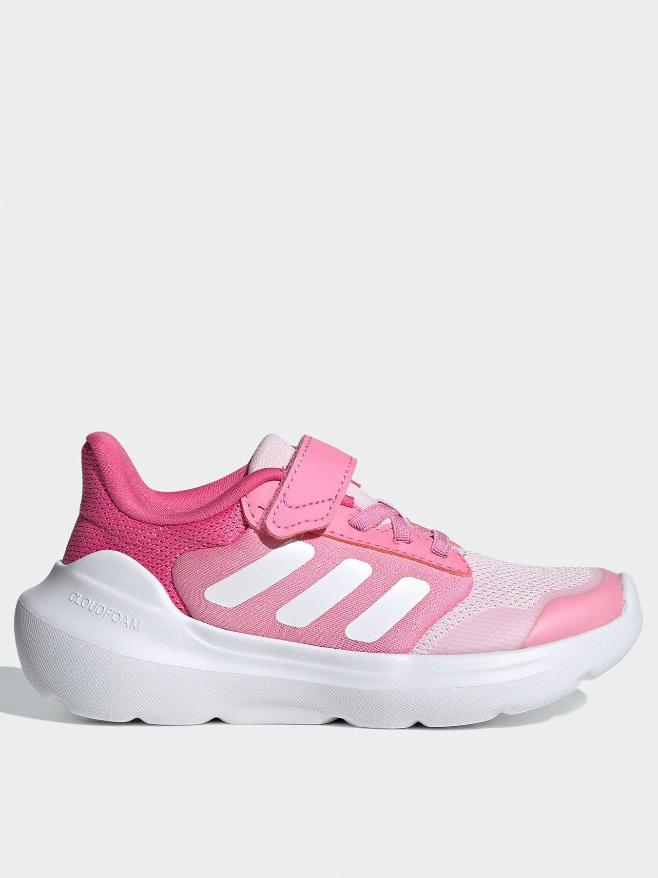 undefined Kid's Tensaur Run 3.0 Elasticated Trainers - Pink/white