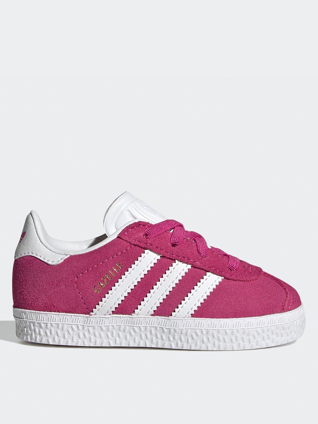 adidas Originals Unisex Infant Gazelle Elastic Trainers Pink Very