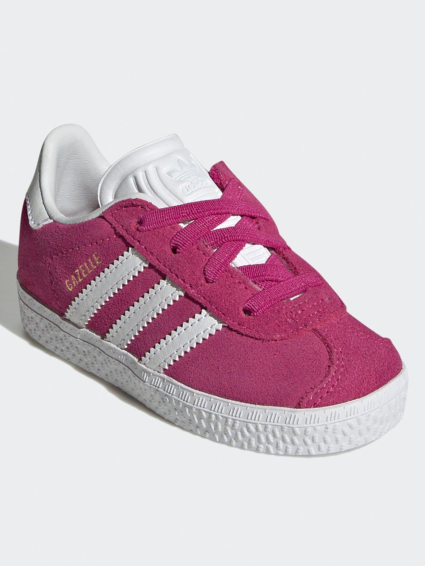 adidas Originals Unisex Infant Gazelle Elastic Trainers Pink Very