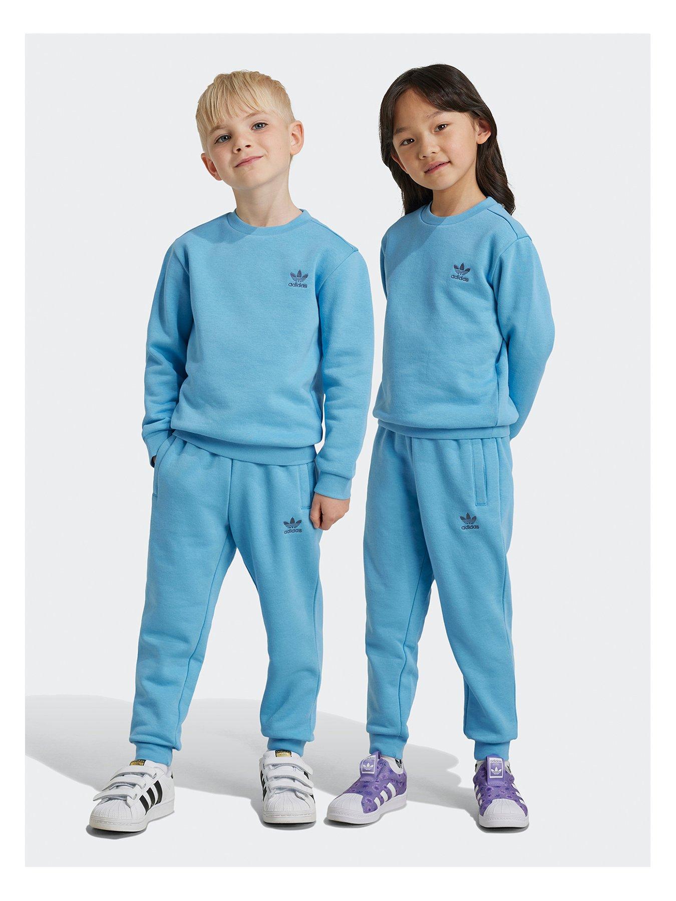 adidas Originals Unisex Kids Crew Set - Light Blue | Very.co.uk