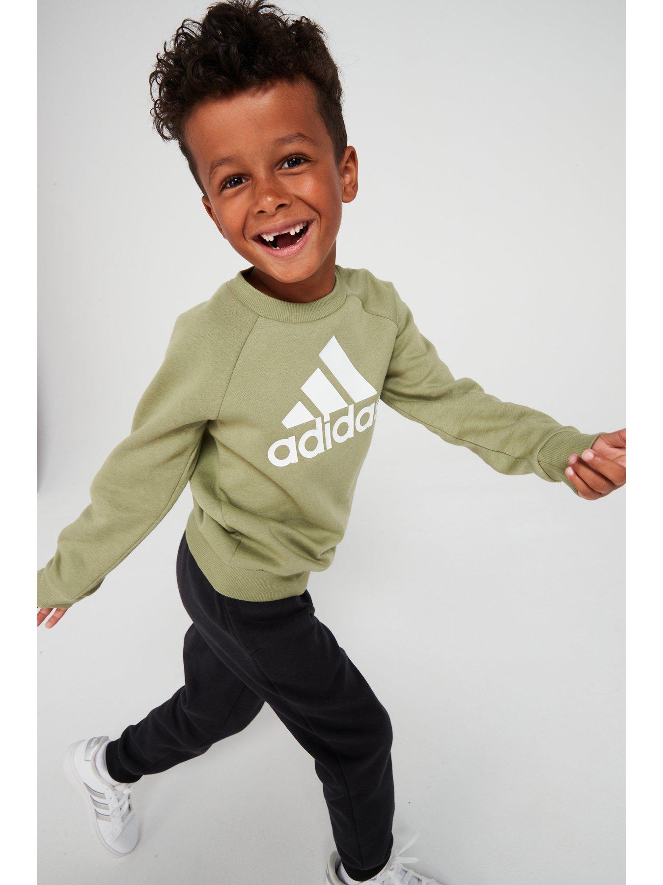 adidas Sportswear Kids Unisex Essentials Fleece Tracksuit Green Very