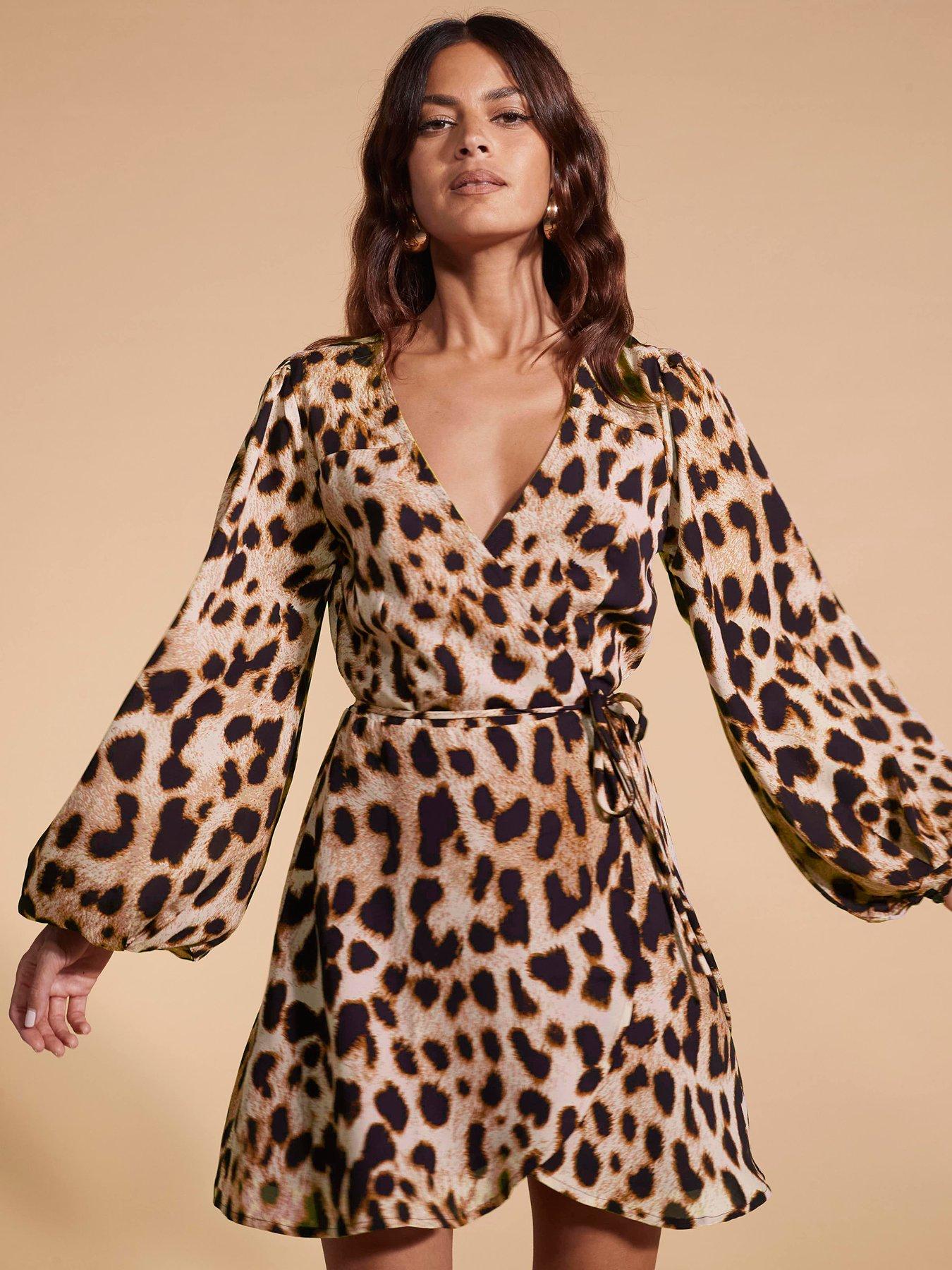 undefined Leopard Print Mini Dress - Multi