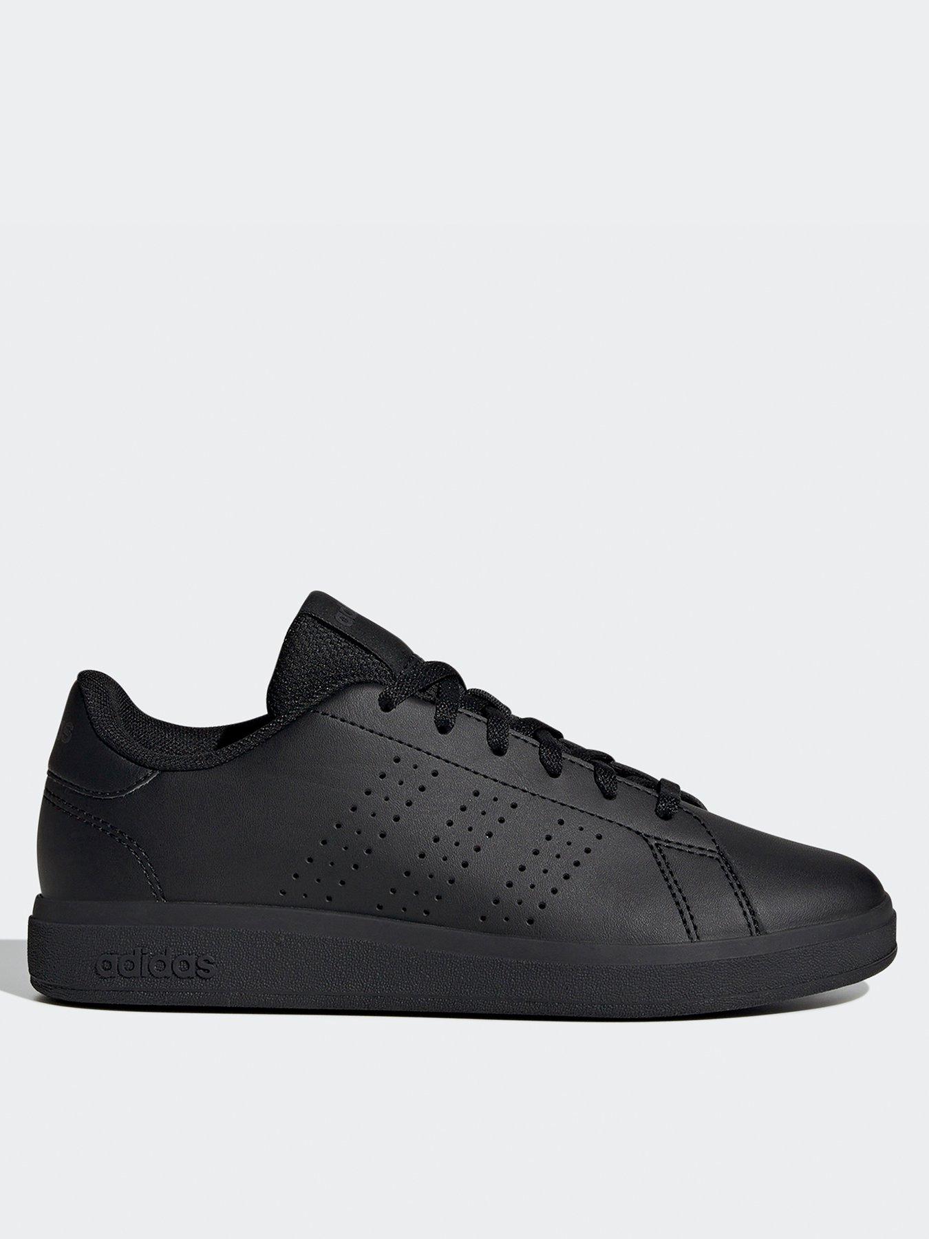 Adidas black junior trainers best sale