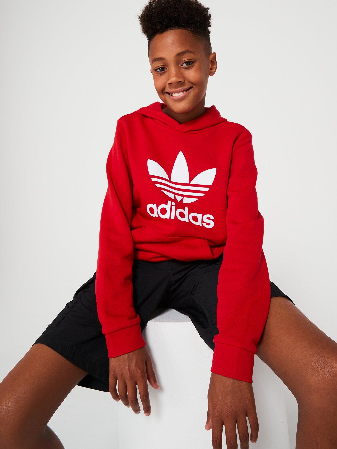 Dark red adidas hoodie hotsell