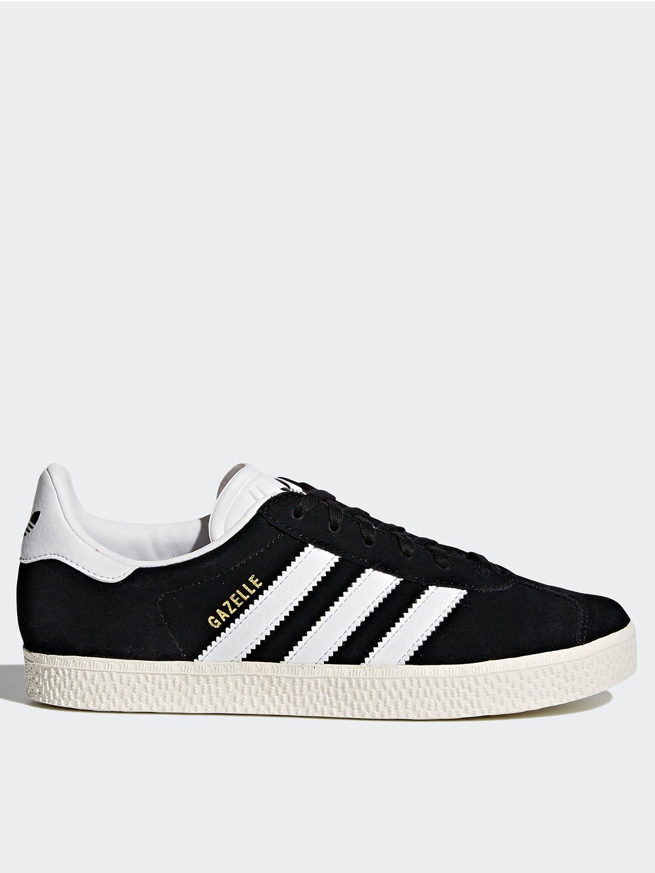 adidas Originals Older Unisex Gazelle Trainers - Black/White