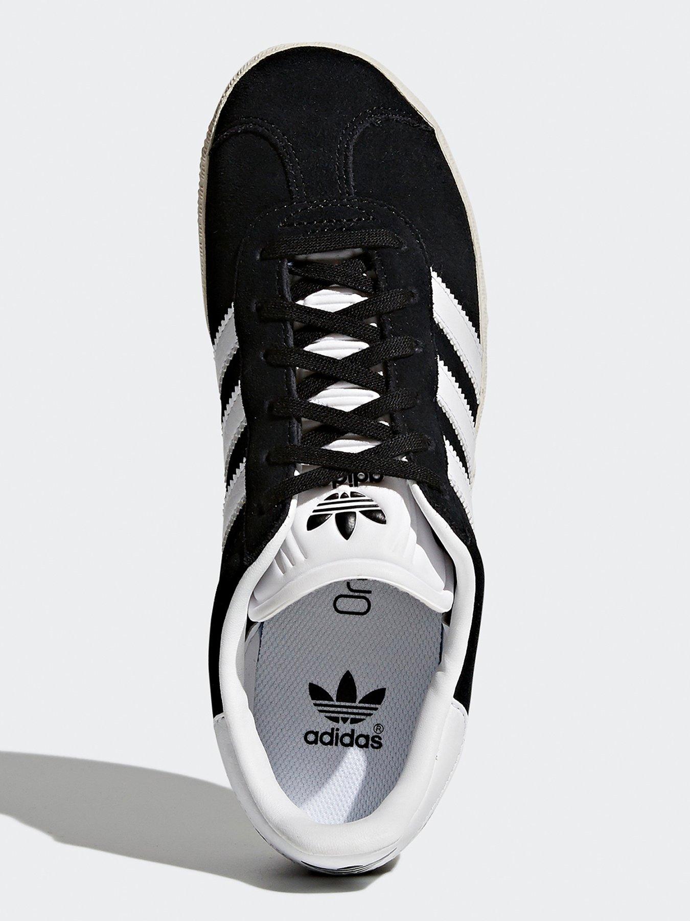 Image 4 of 6 of adidas Originals Older Unisex Gazelle Trainers - Black/White