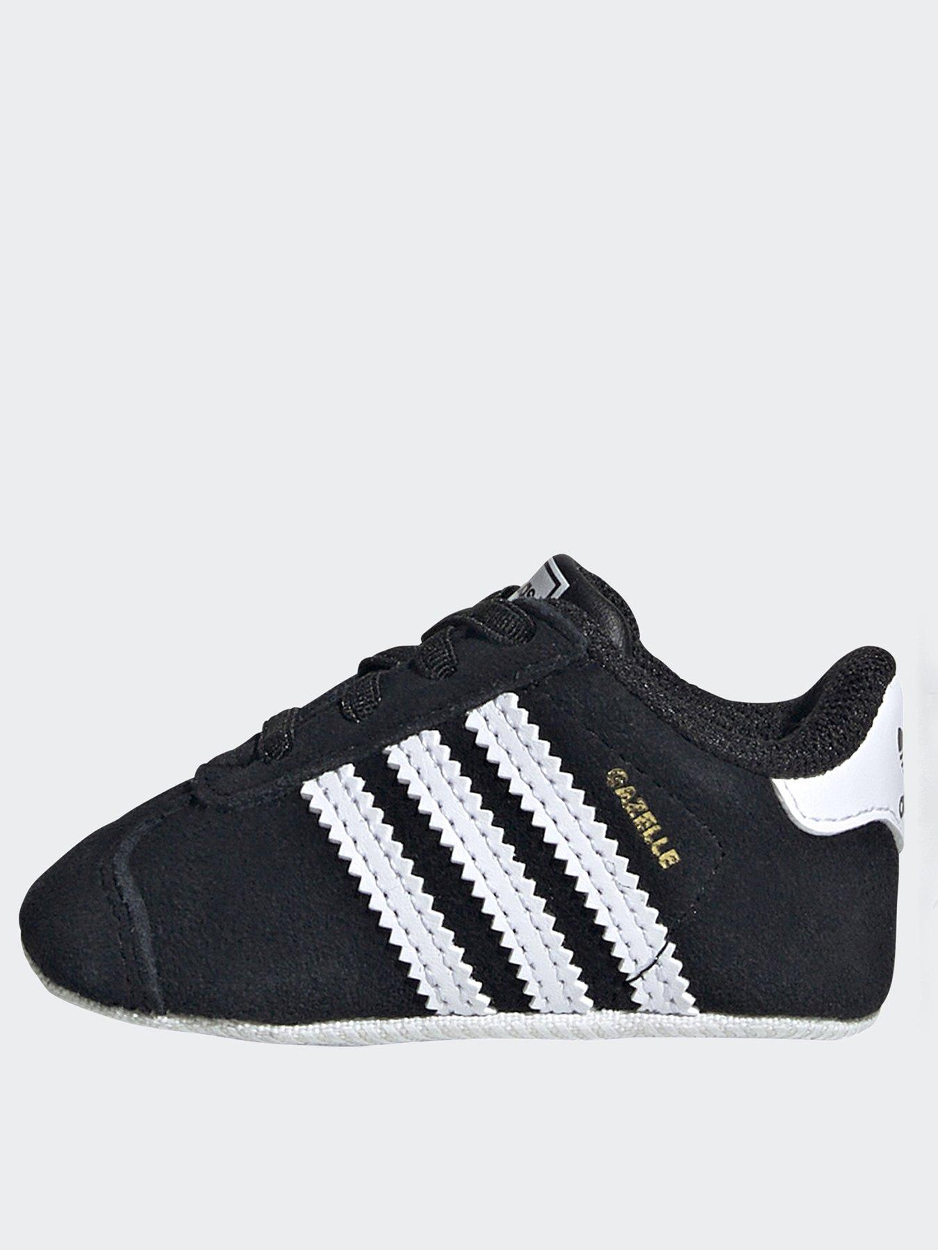 adidas Originals Baby Gazelle Crib Trainers - Black/White
