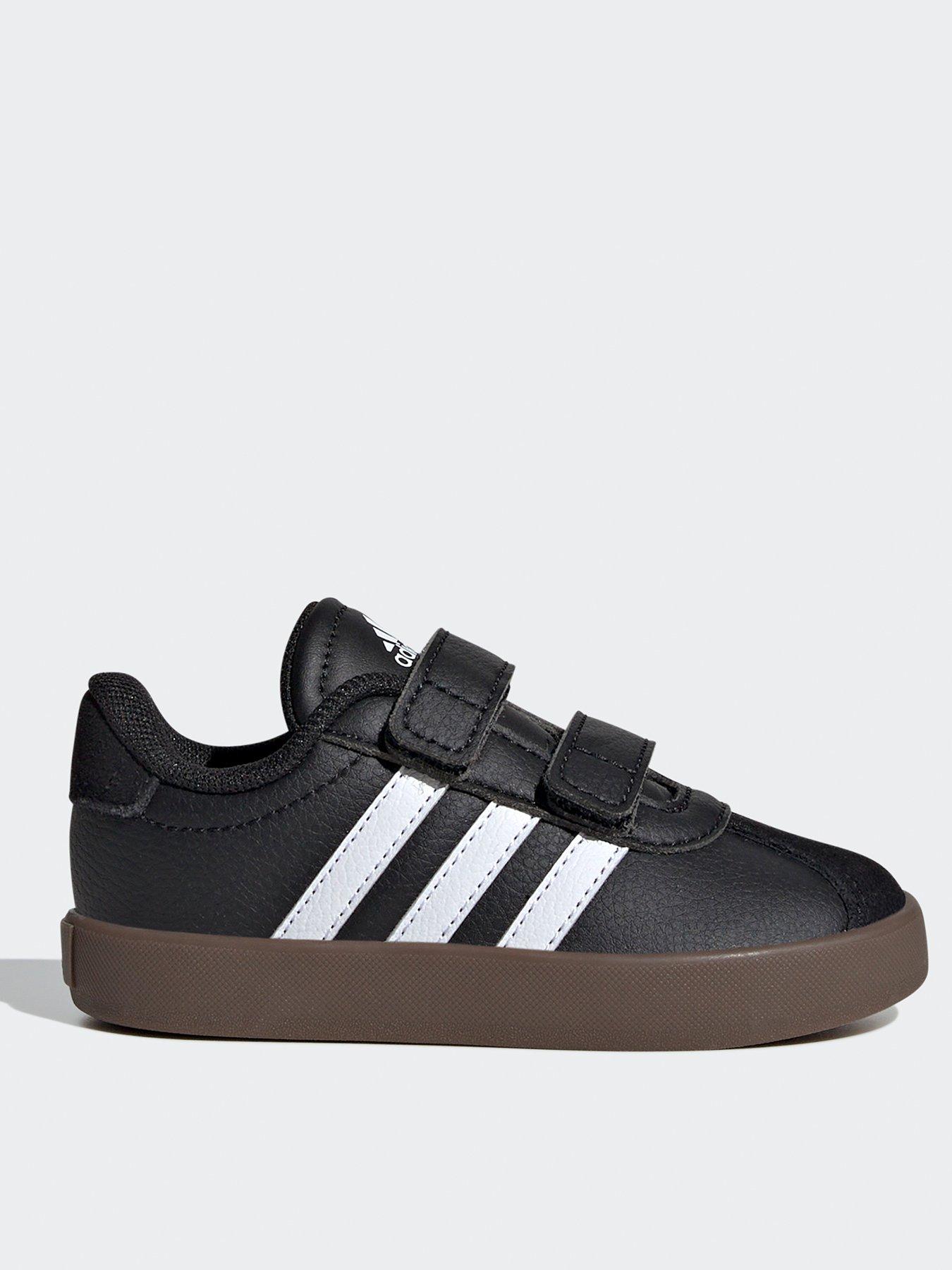 undefined Infant Vl Court 30 Velcro Trainers - Black/White