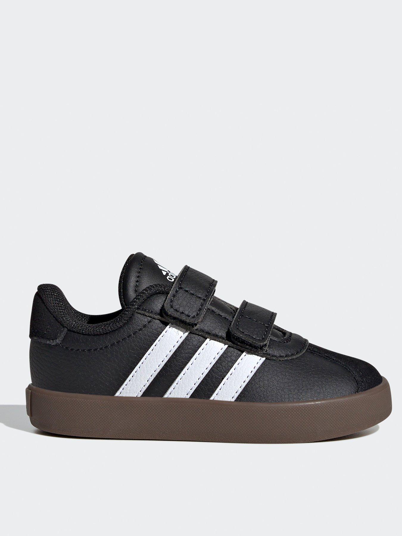 Infant Vl Court 3.0 Velcro Trainers Black white