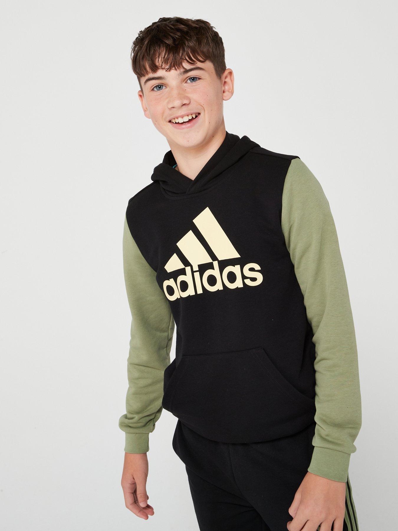 Adidas hoodie green and black sale