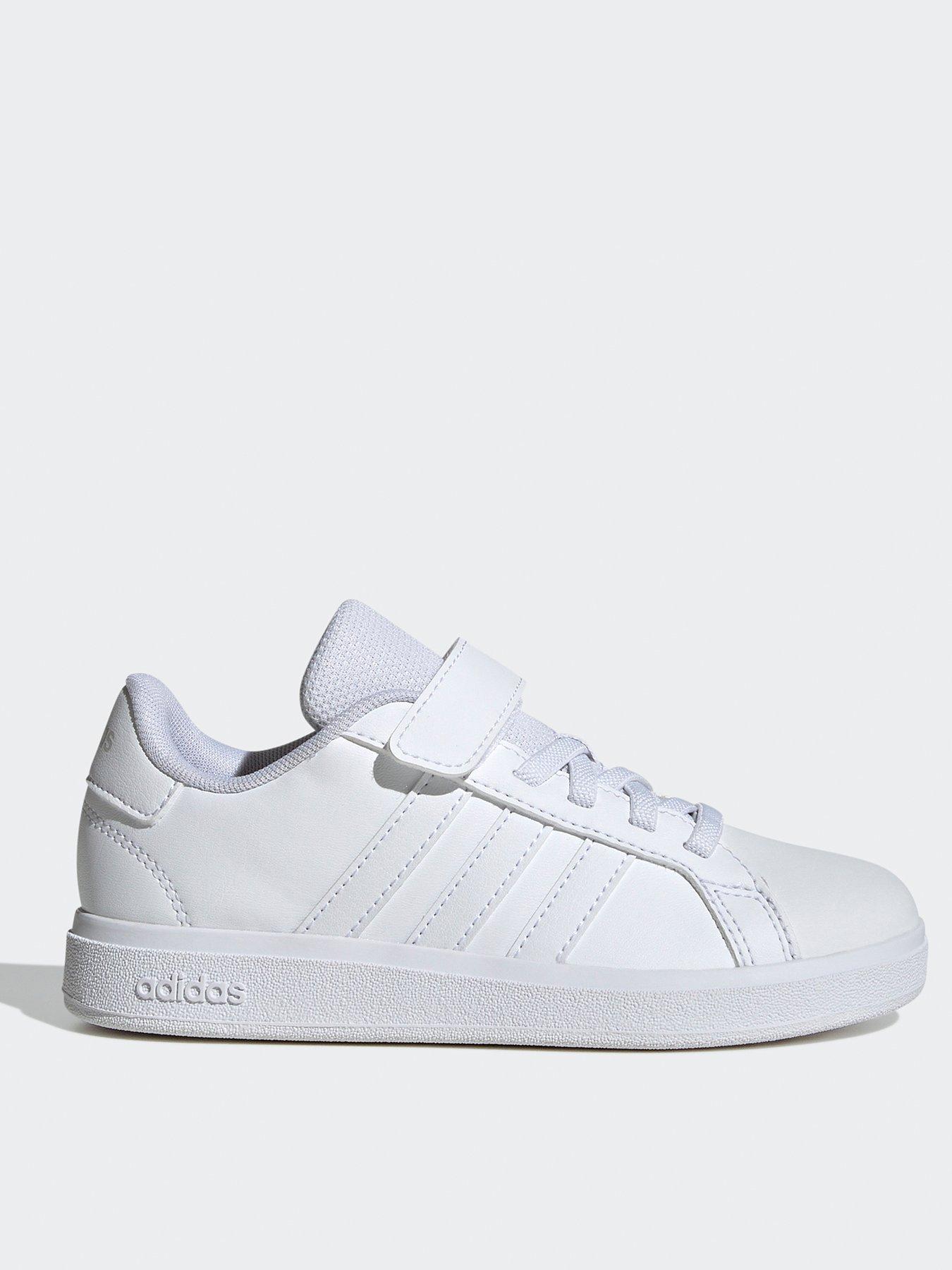 undefined Kid's Grand Court 2.0 Elasticated Trainers  - White