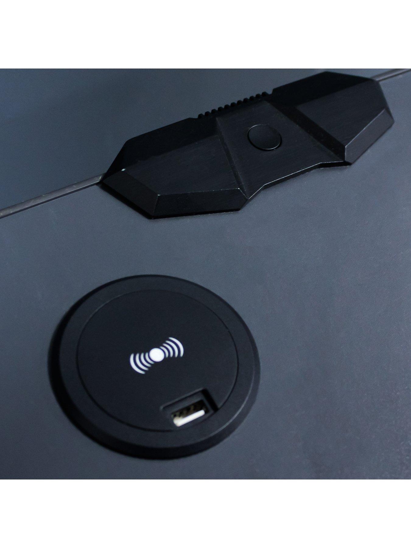 Image 3 of 7 of X Rocker Carbon-tek Bedside Table with Wireless Charging and Neo Fibre LED Lighting