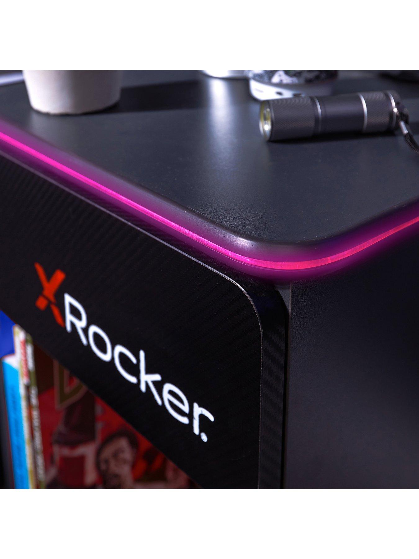 Image 5 of 7 of X Rocker Carbon-tek Bedside Table with Wireless Charging and Neo Fibre LED Lighting