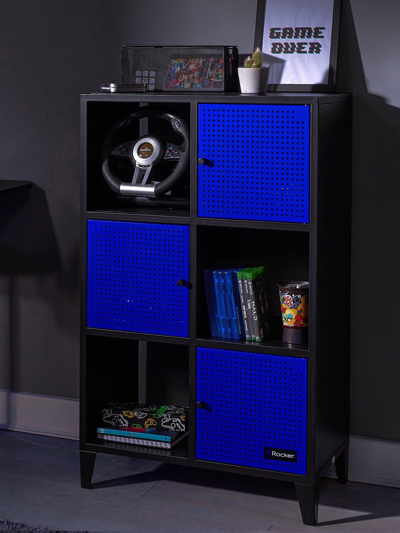 Product photograph of X Rocker Mesh-tek Tall 6 Cube Storage And Display Unit from very.co.uk