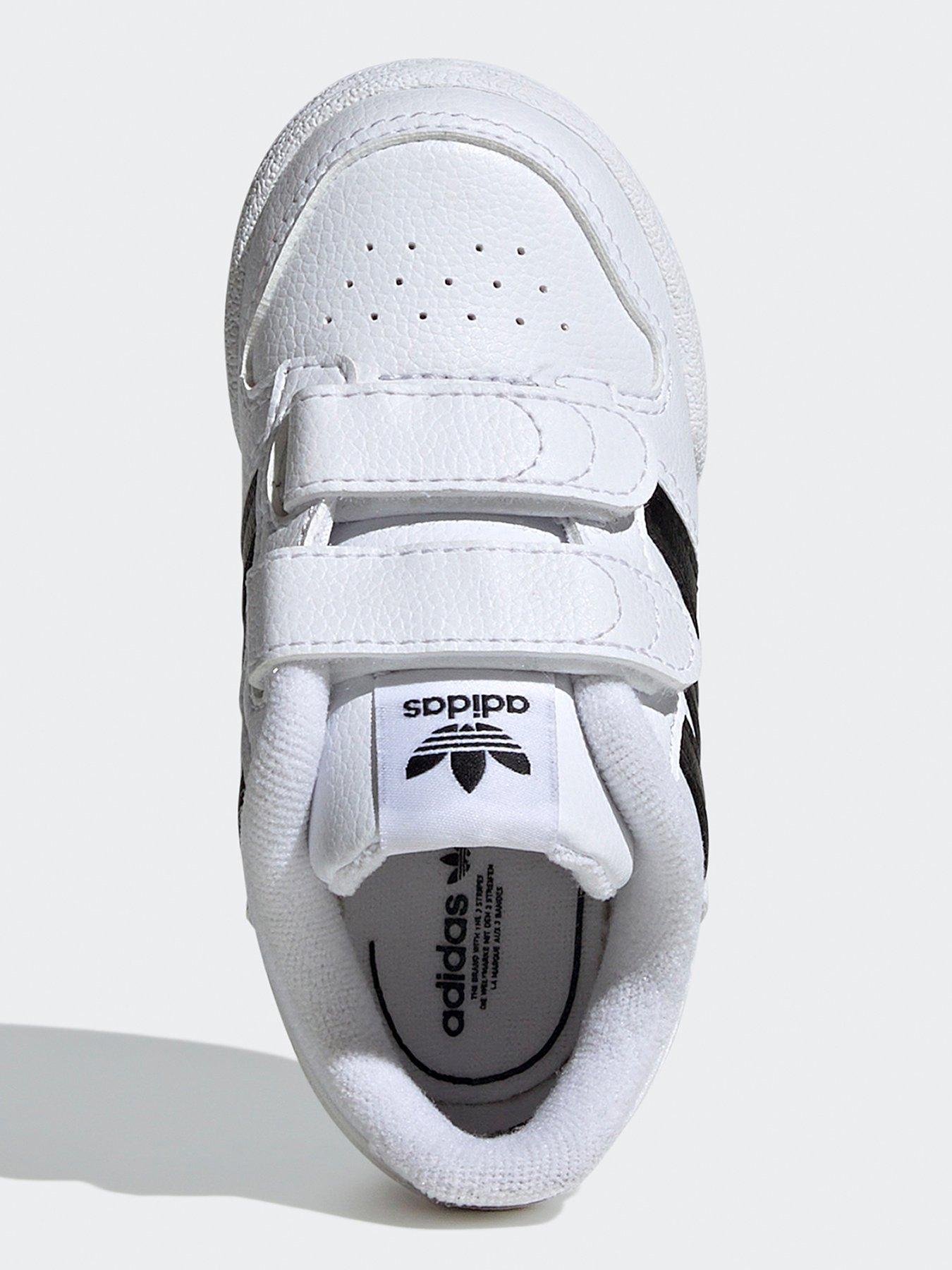adidas Originals Unisex Infant Team Court 2 Velcro Trainers White Black Very