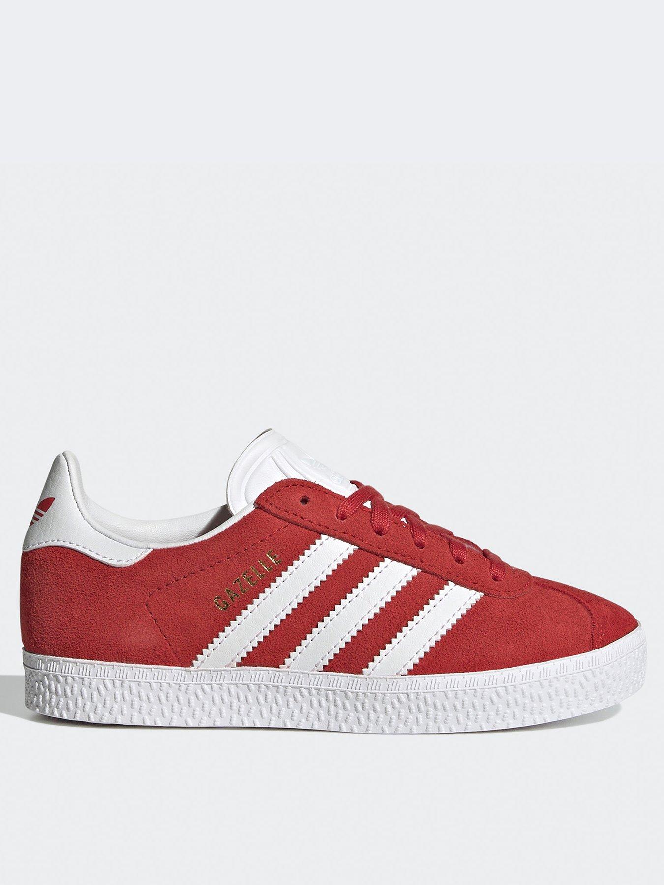 adidas Originals Kids Unisex Gazelle Trainers Red Very