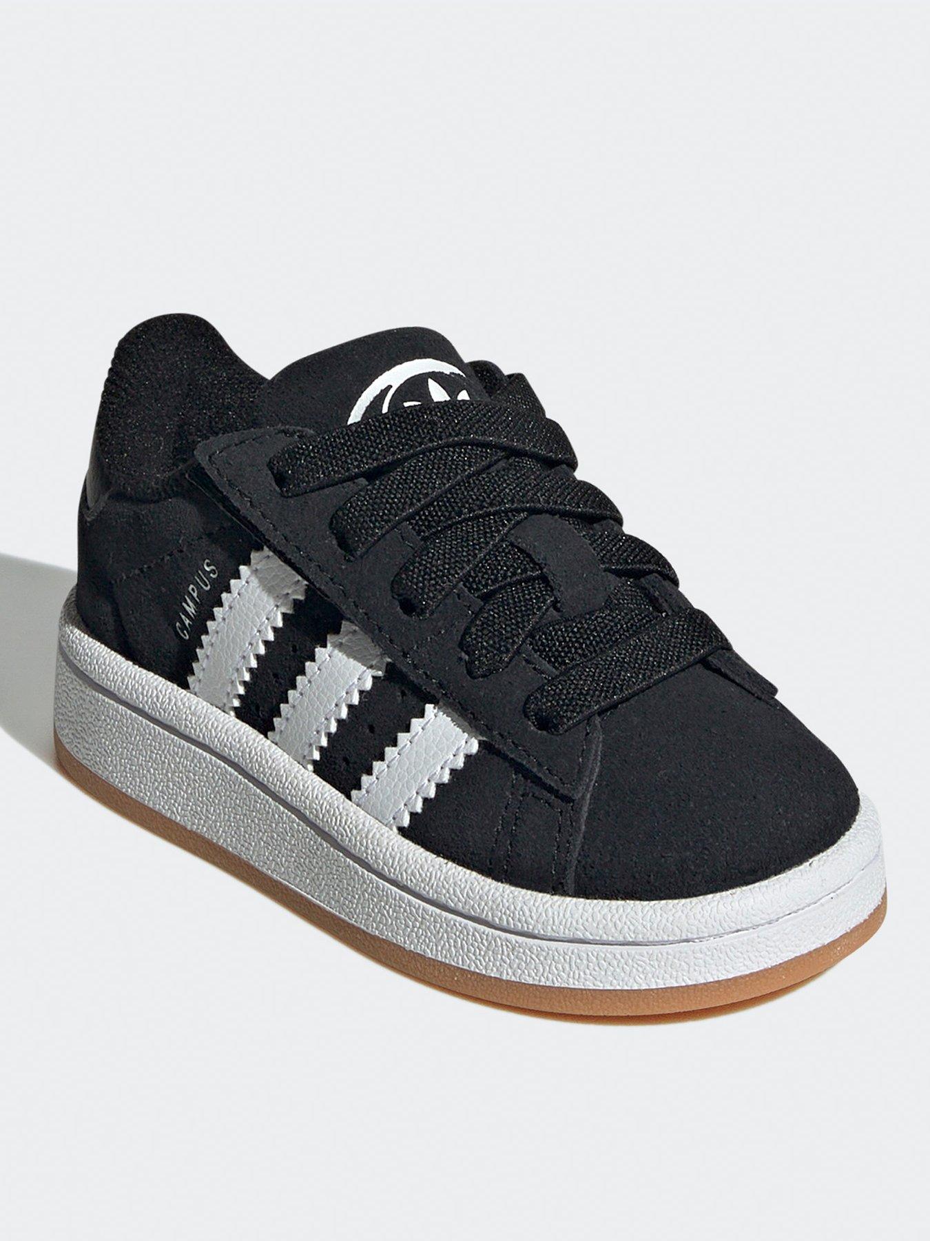 Unisex Infant Campus 00s Elastic Trainers Black white