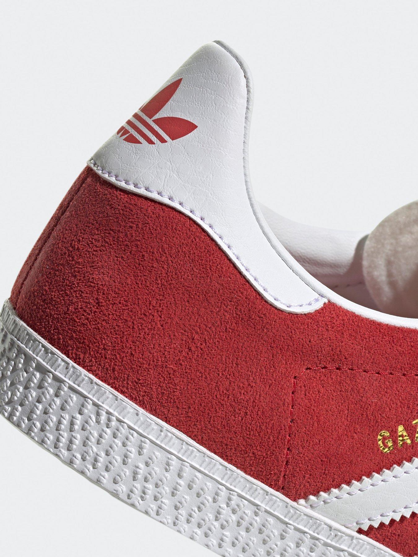 adidas Originals Older Unisex Gazelle Trainers Red Very