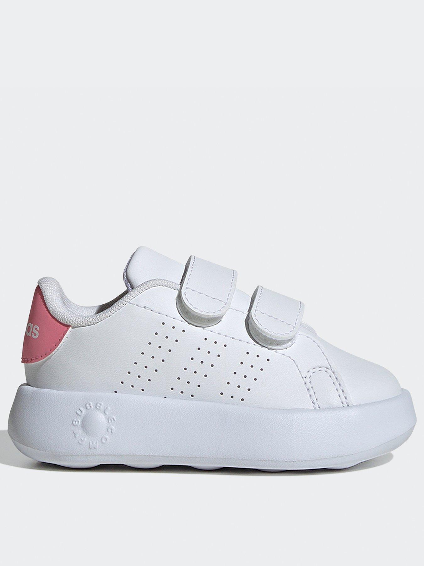 Infant Advantage Velcro Trainers White pink