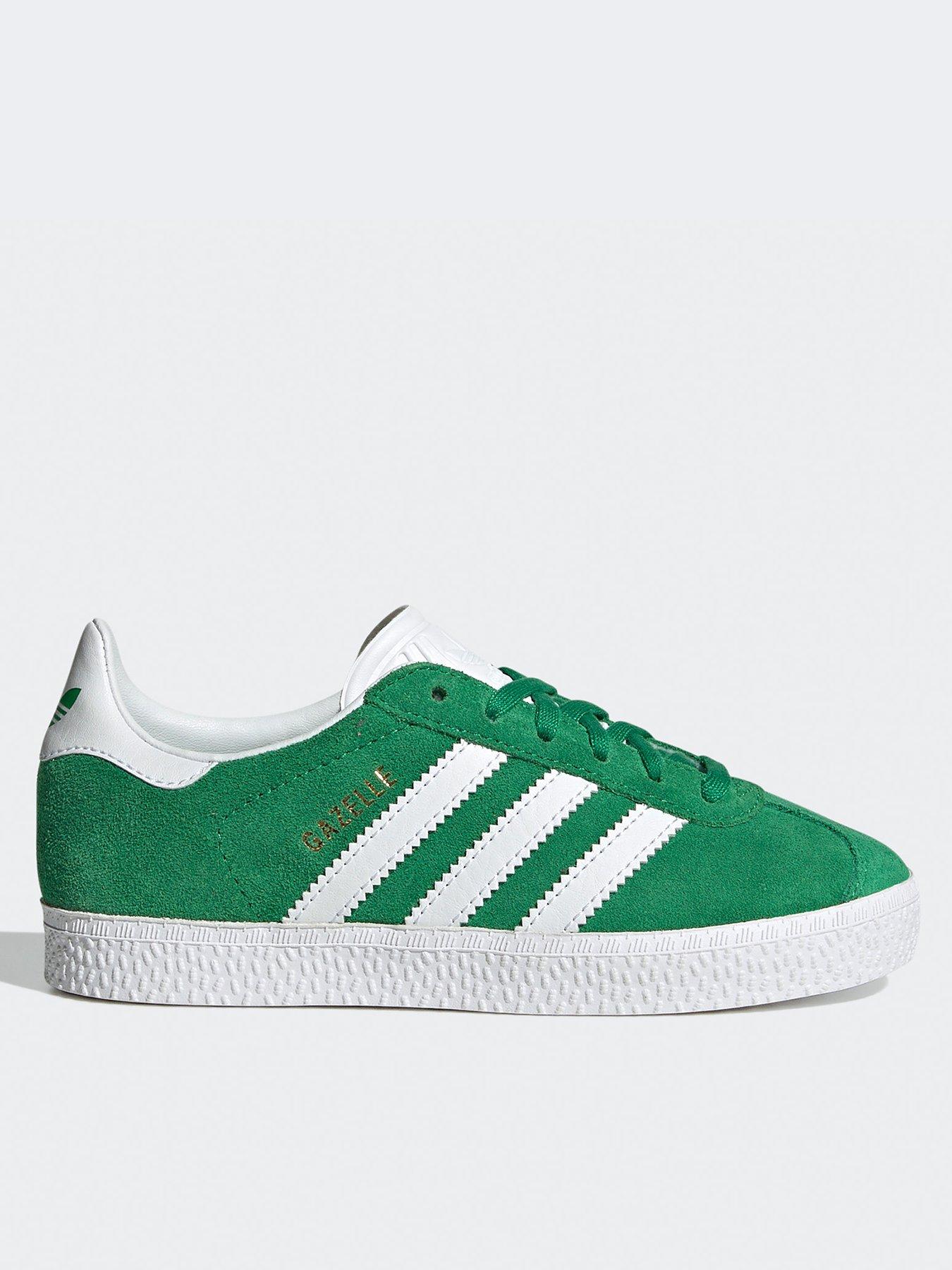 adidas Originals Kids Unisex Gazelle Trainers Green Very
