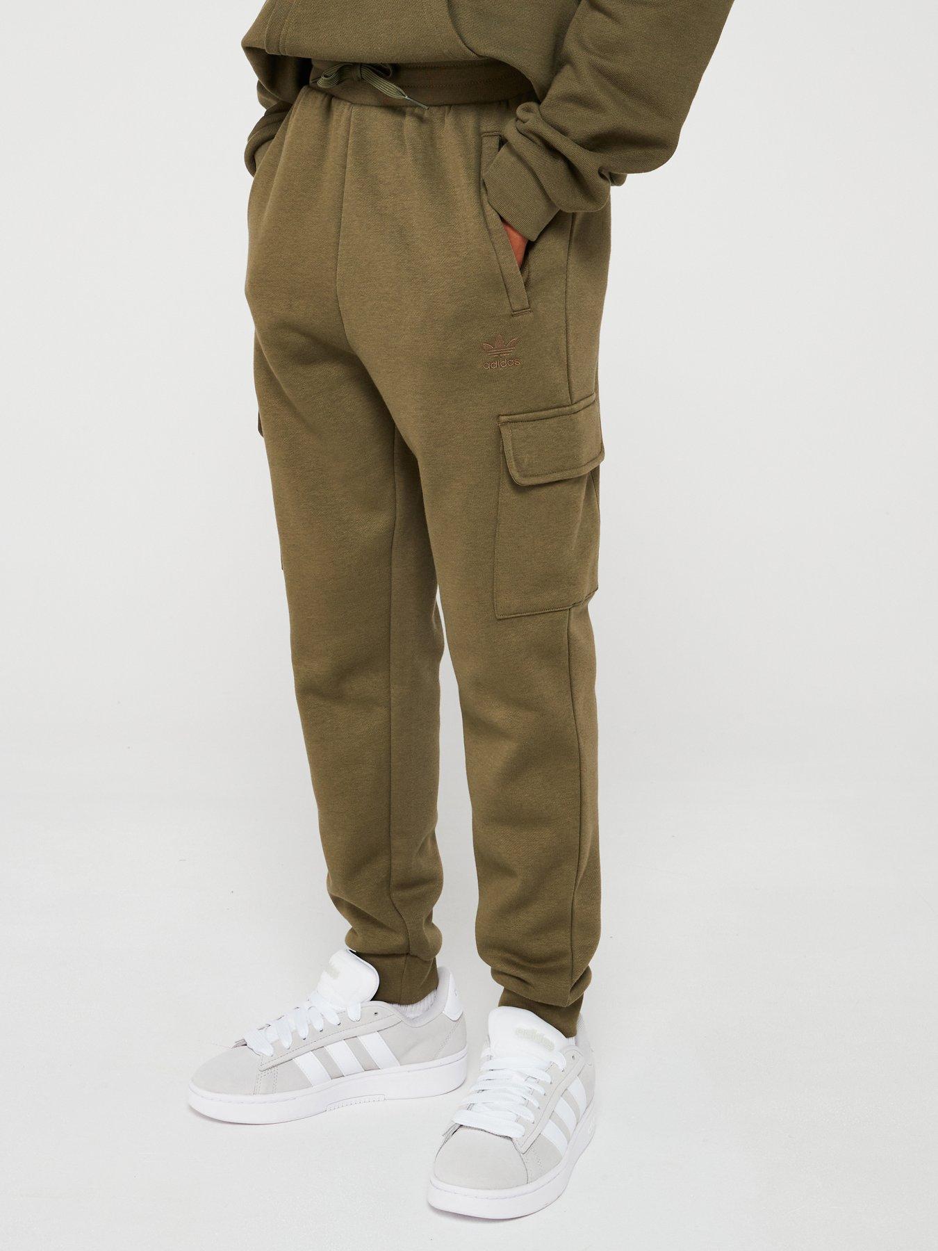 adidas Originals Junior Boys Fleece Cargo Pants Khaki Very