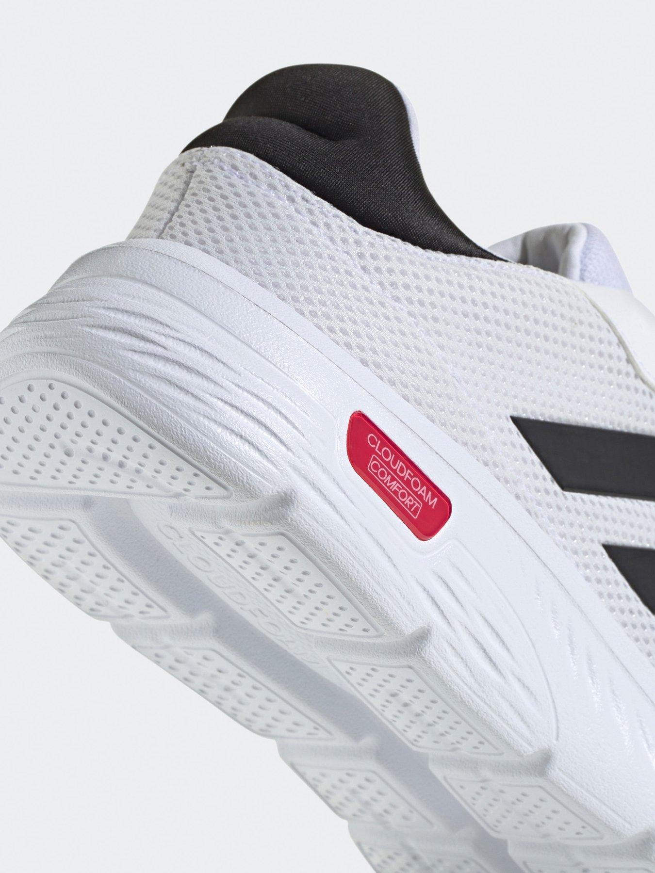 Adidas cloudfoam trainers white clearance