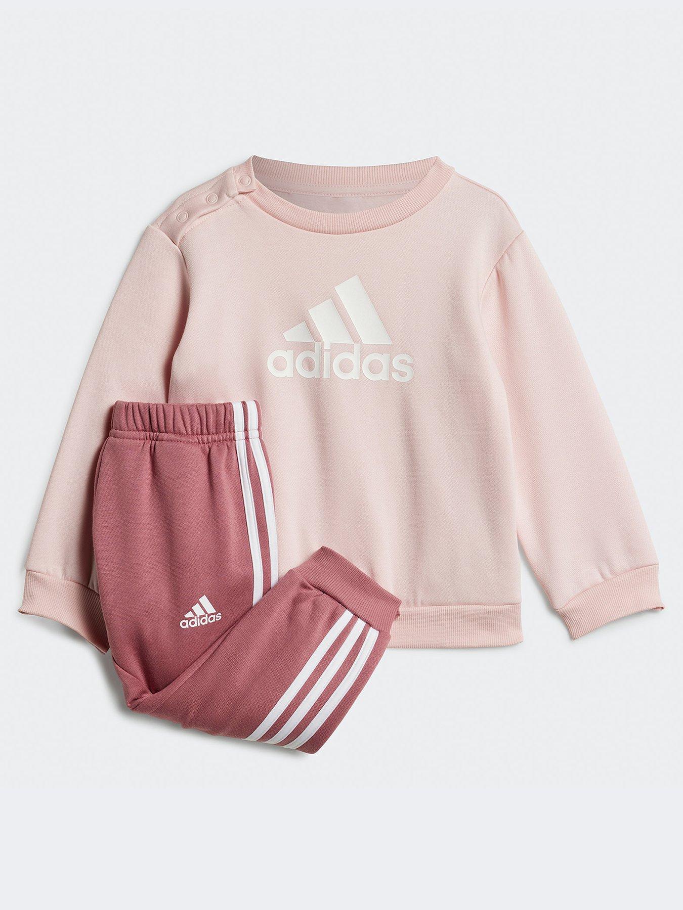 adidas Sportswear Infant Girls Essentials Big Logo Tracksuit Pink Very