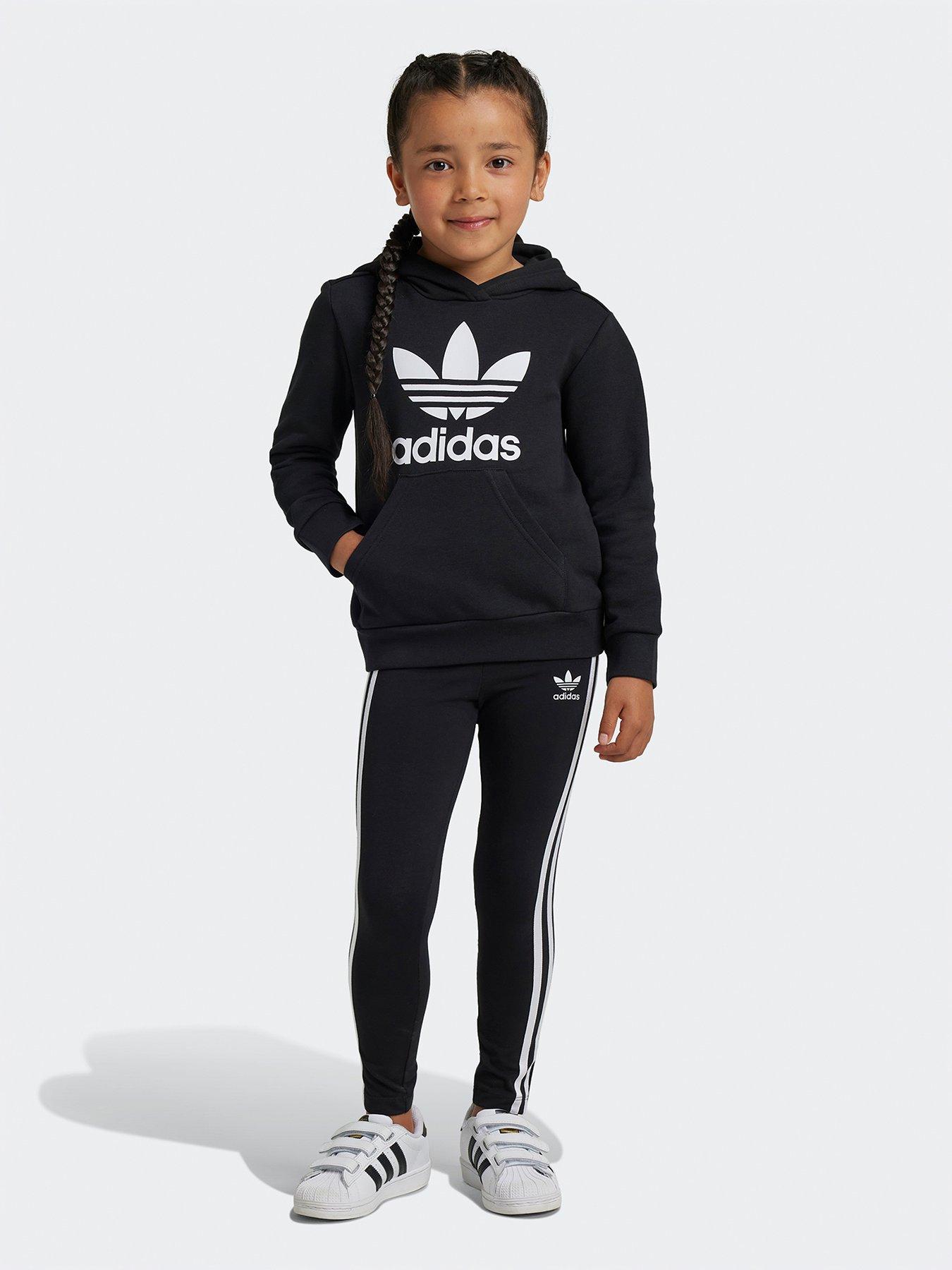 Girls Kids Hoodie Legging Set Black